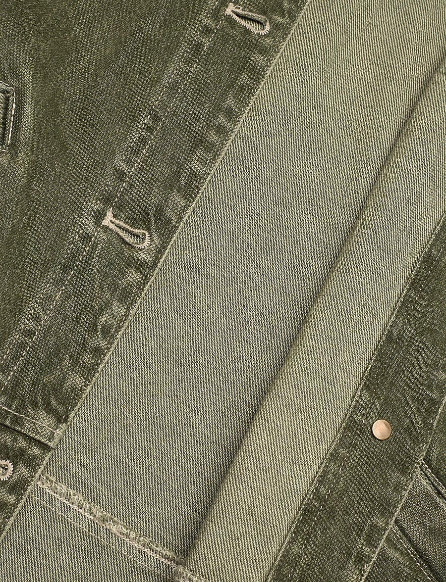 American Vintage - UZATOWN - jeansjackor - olive - 4