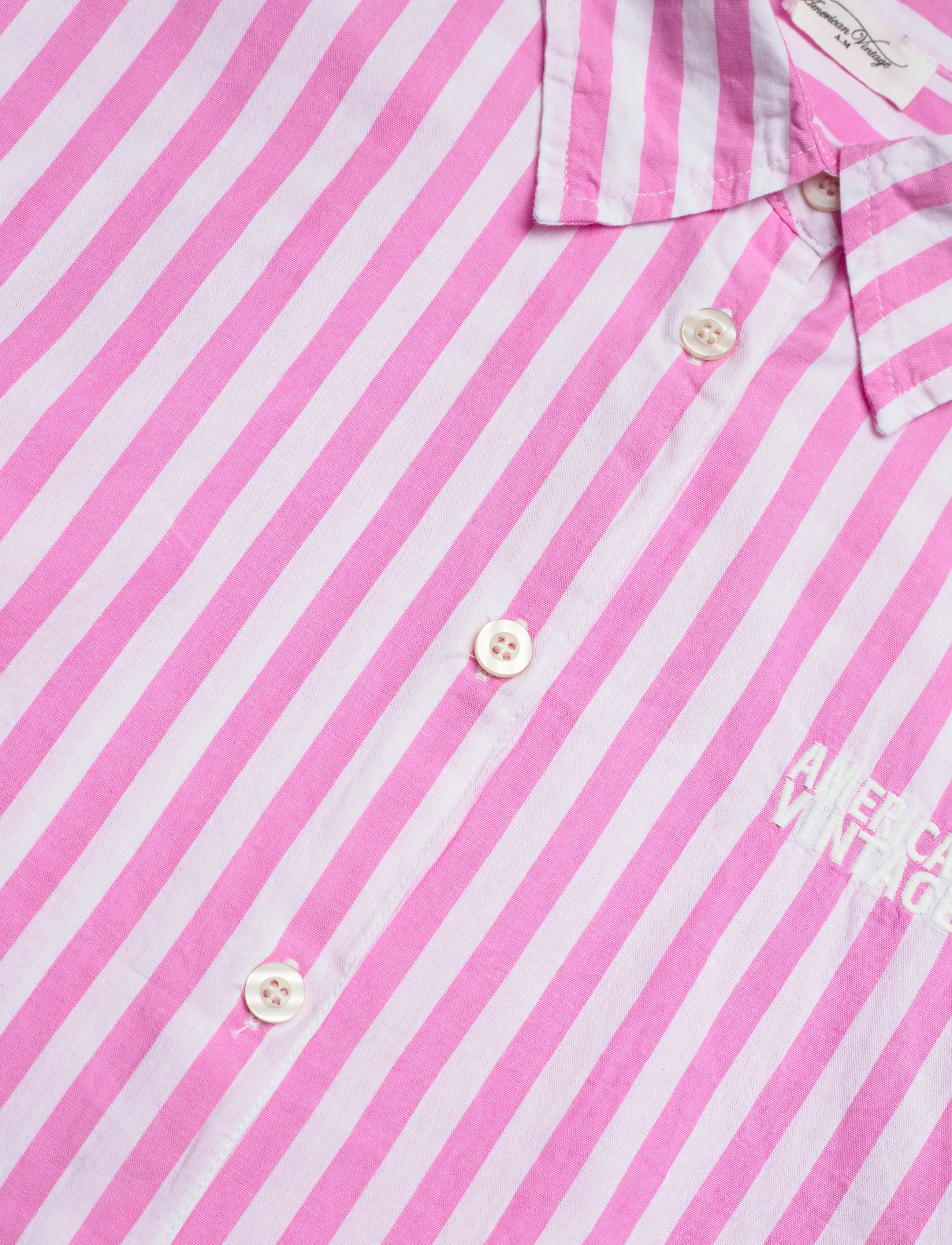 American Vintage - VEXTOWN - kortærmede skjorter - pink stripes - 2