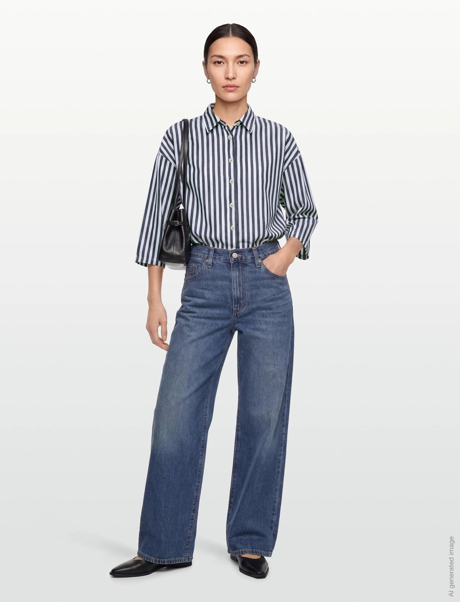American Vintage - VEXTOWN - koszule z długimi rękawami - ink stripes - 0