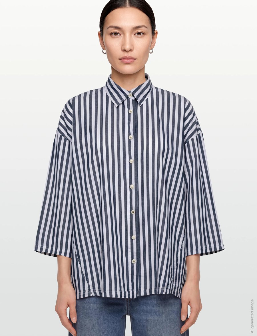 American Vintage - VEXTOWN - koszule z długimi rękawami - ink stripes - 3
