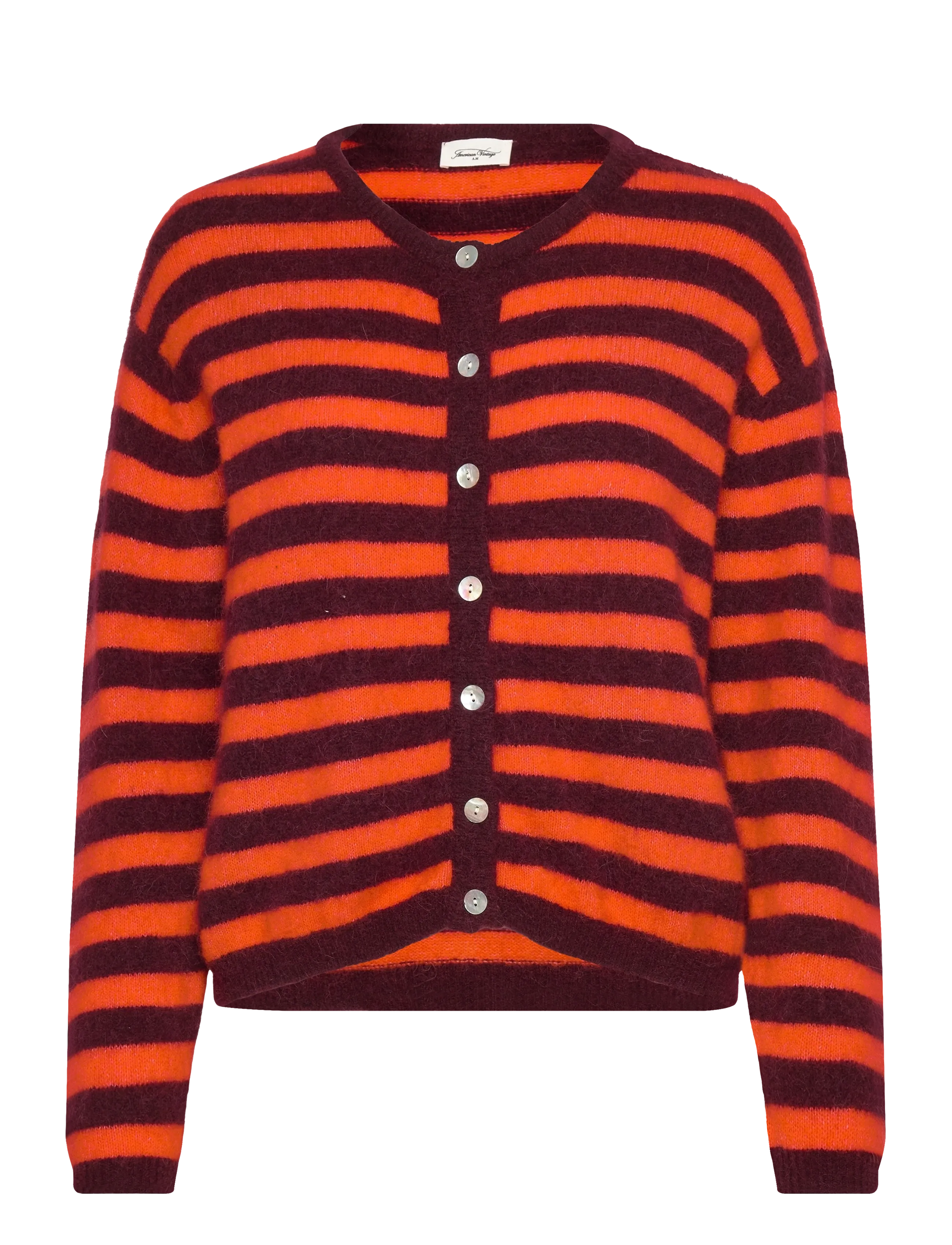 American Vintage Vitow, S, Knitwear, Orange - Cardigans, Frauen