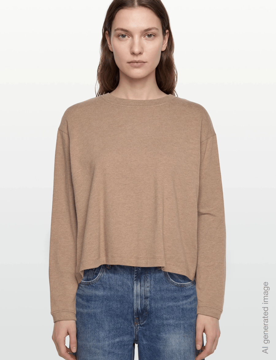 American Vintage - YPAWOOD - langärmlige tops - macchiato chine - 3