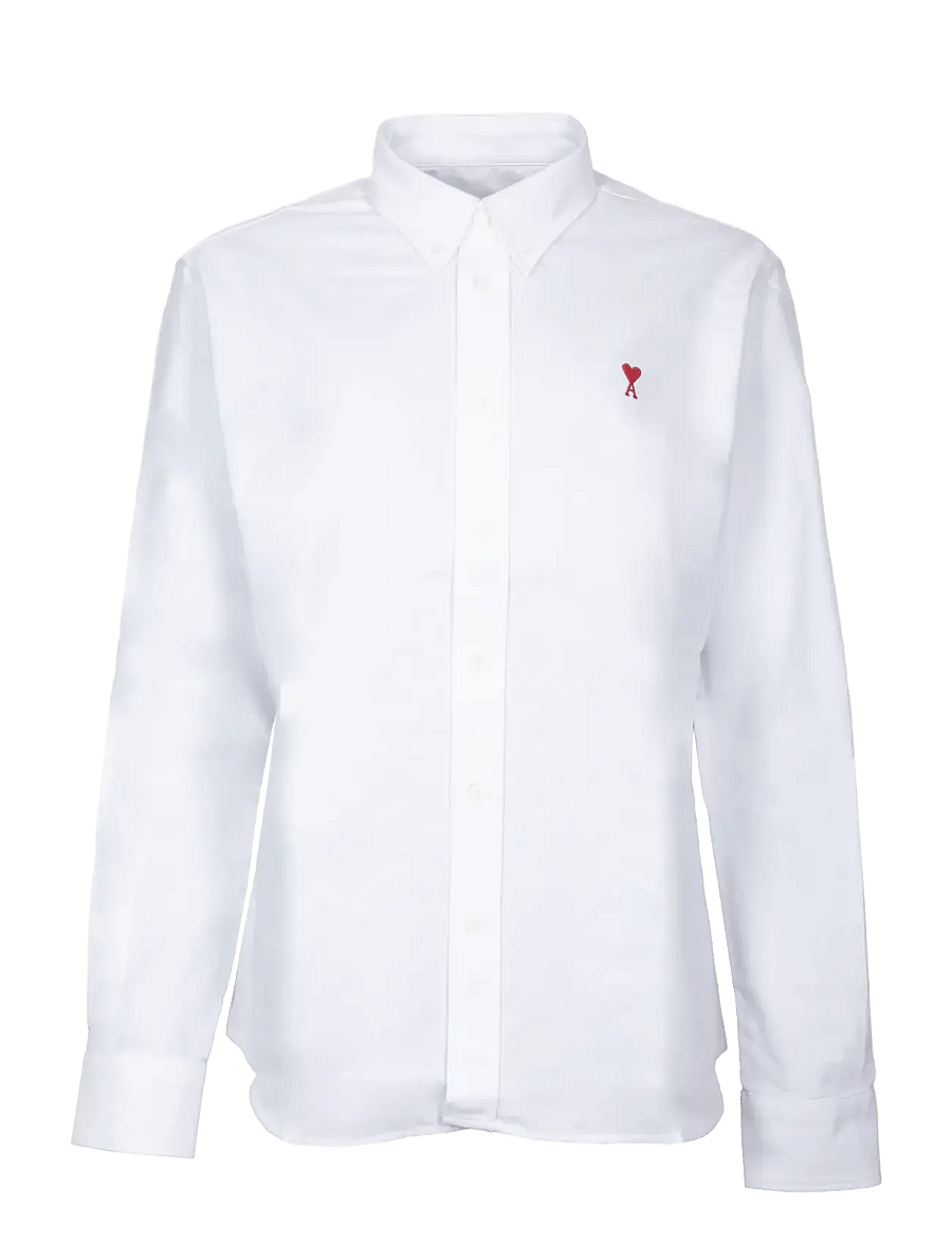 AMI - Oxford Shirt Classic Fit - ametlikud särgid - white - 1
