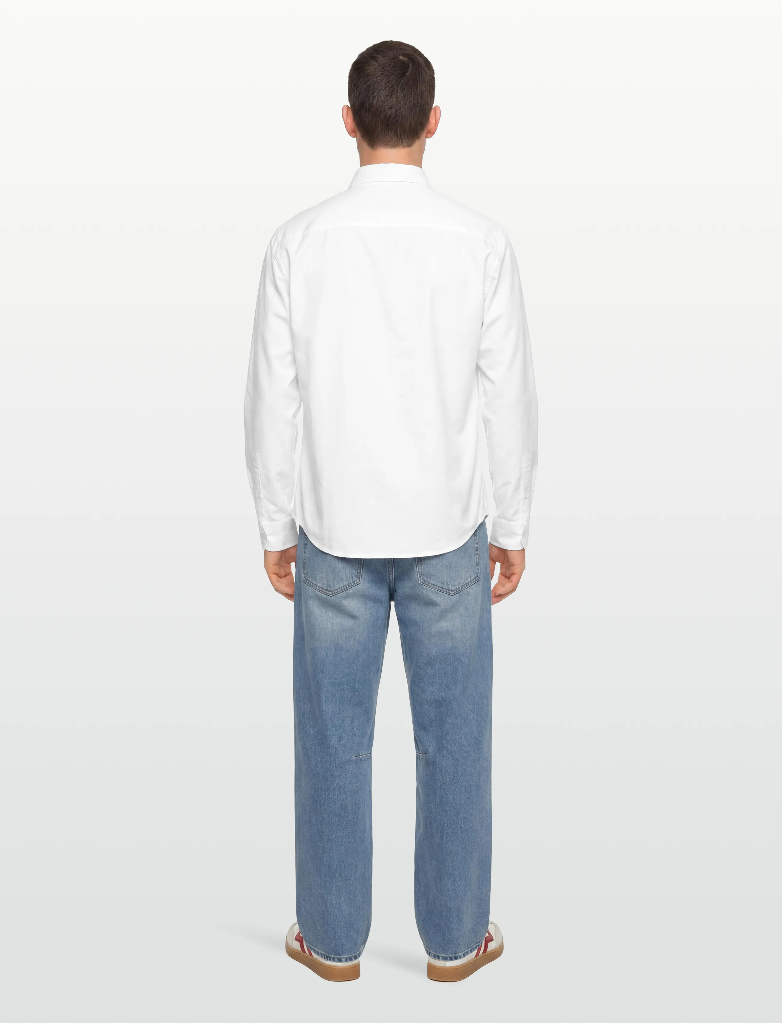 AMI - Oxford Shirt Classic Fit - pidulikud särgid - white - 4