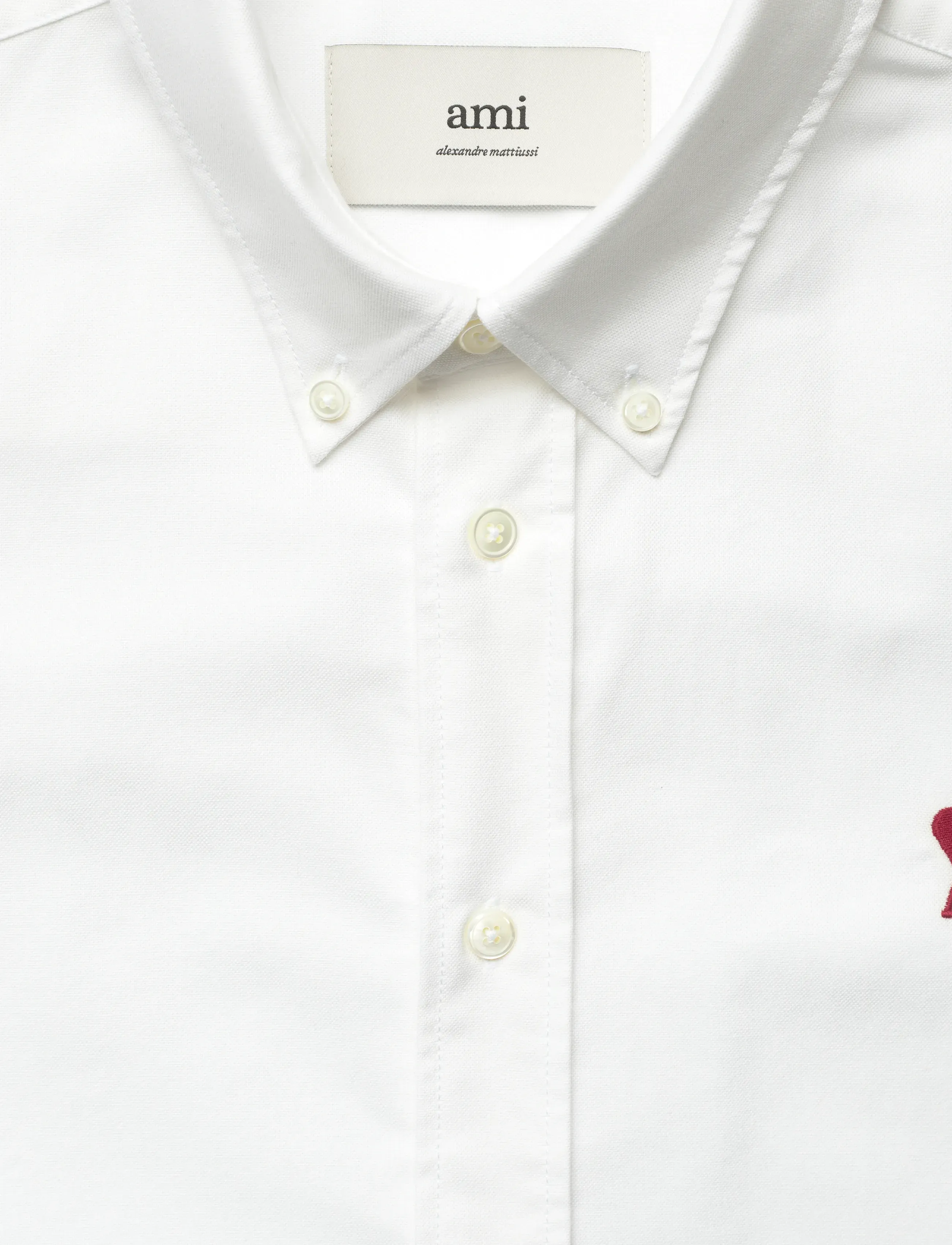 AMI - Oxford Shirt Classic Fit - chemises d'affaires - white - 2