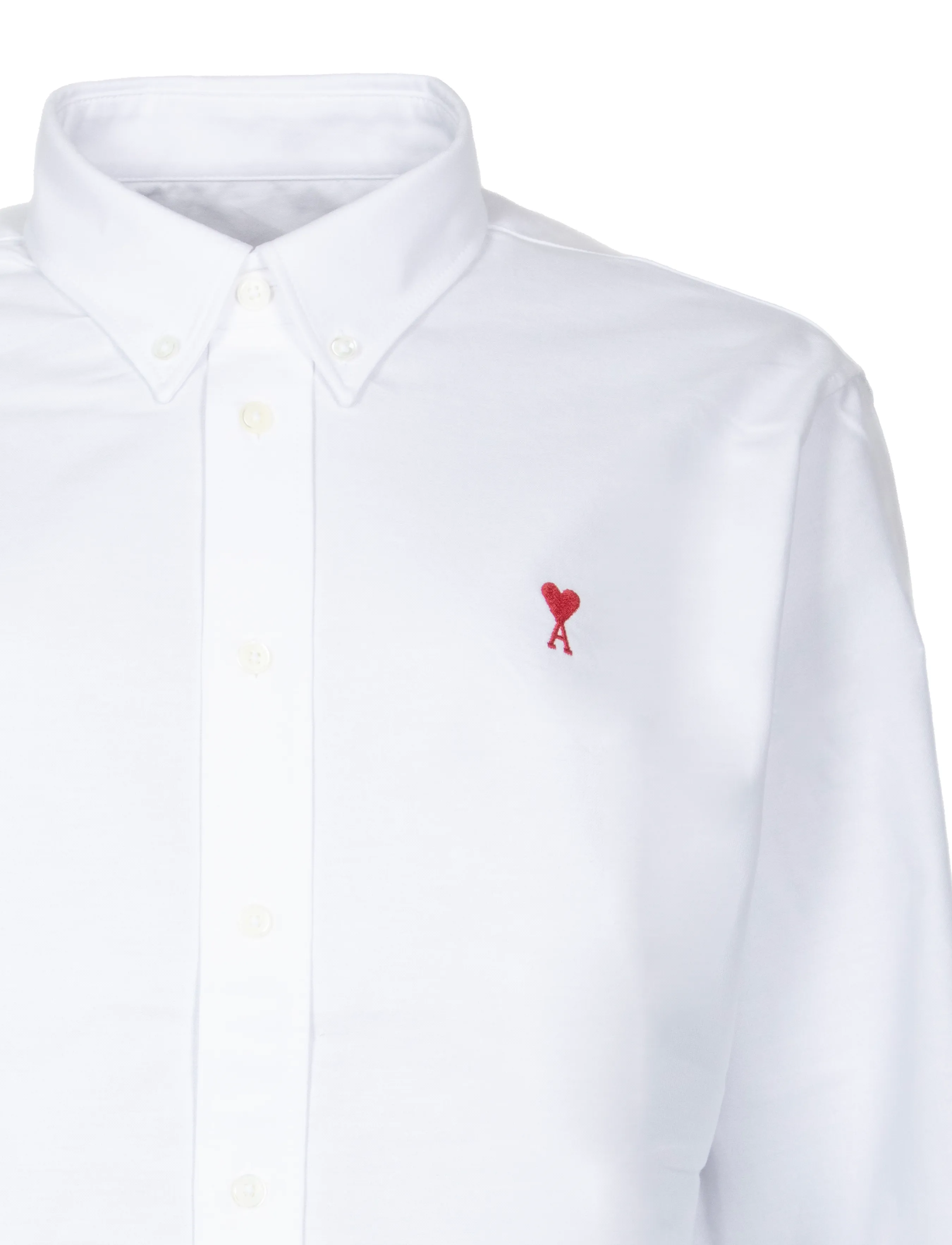 AMI - Oxford Shirt Classic Fit - kostymskjortor - white - 4