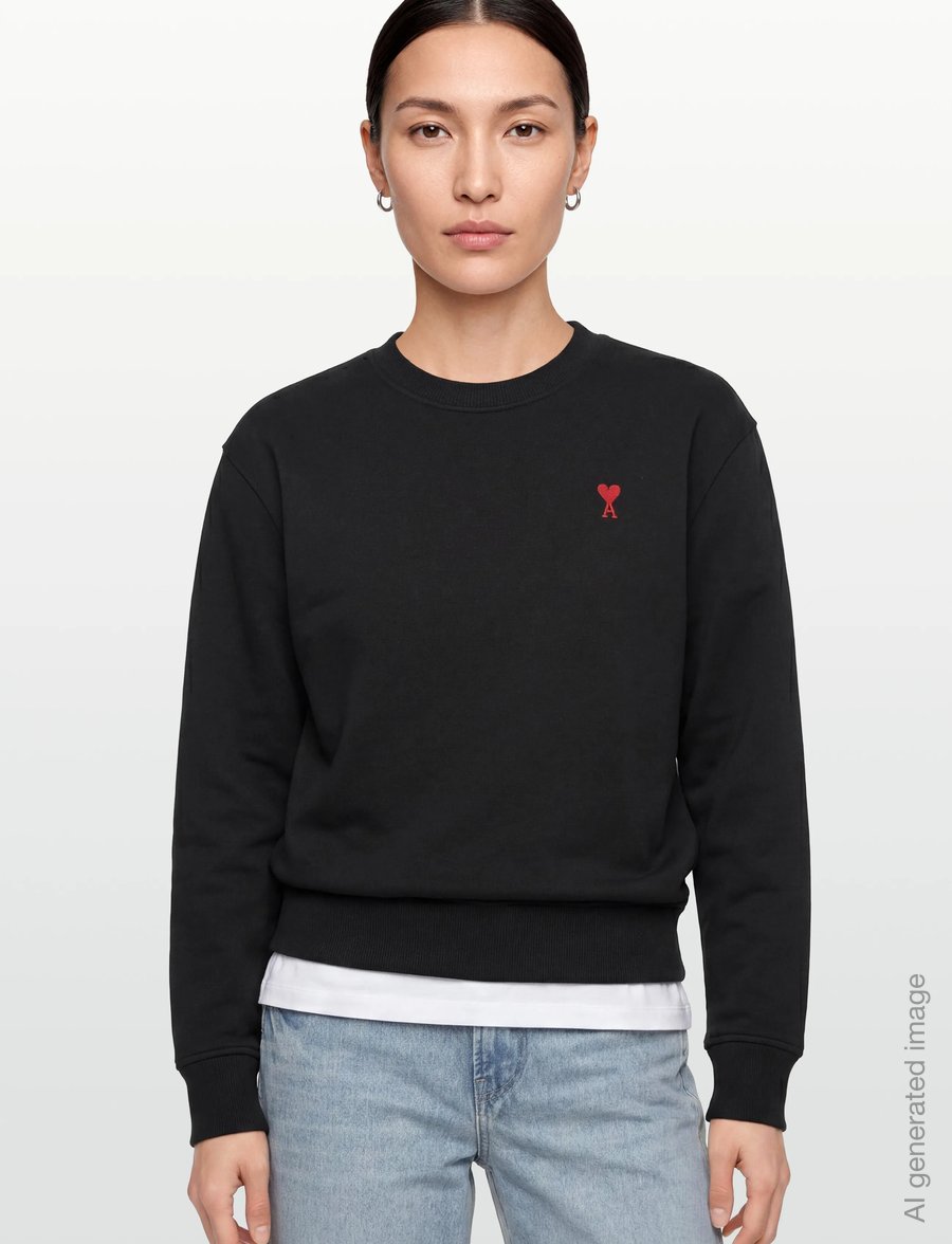AMI - Ami De Coeur Sweatshirt - sweatshirts - black - 3