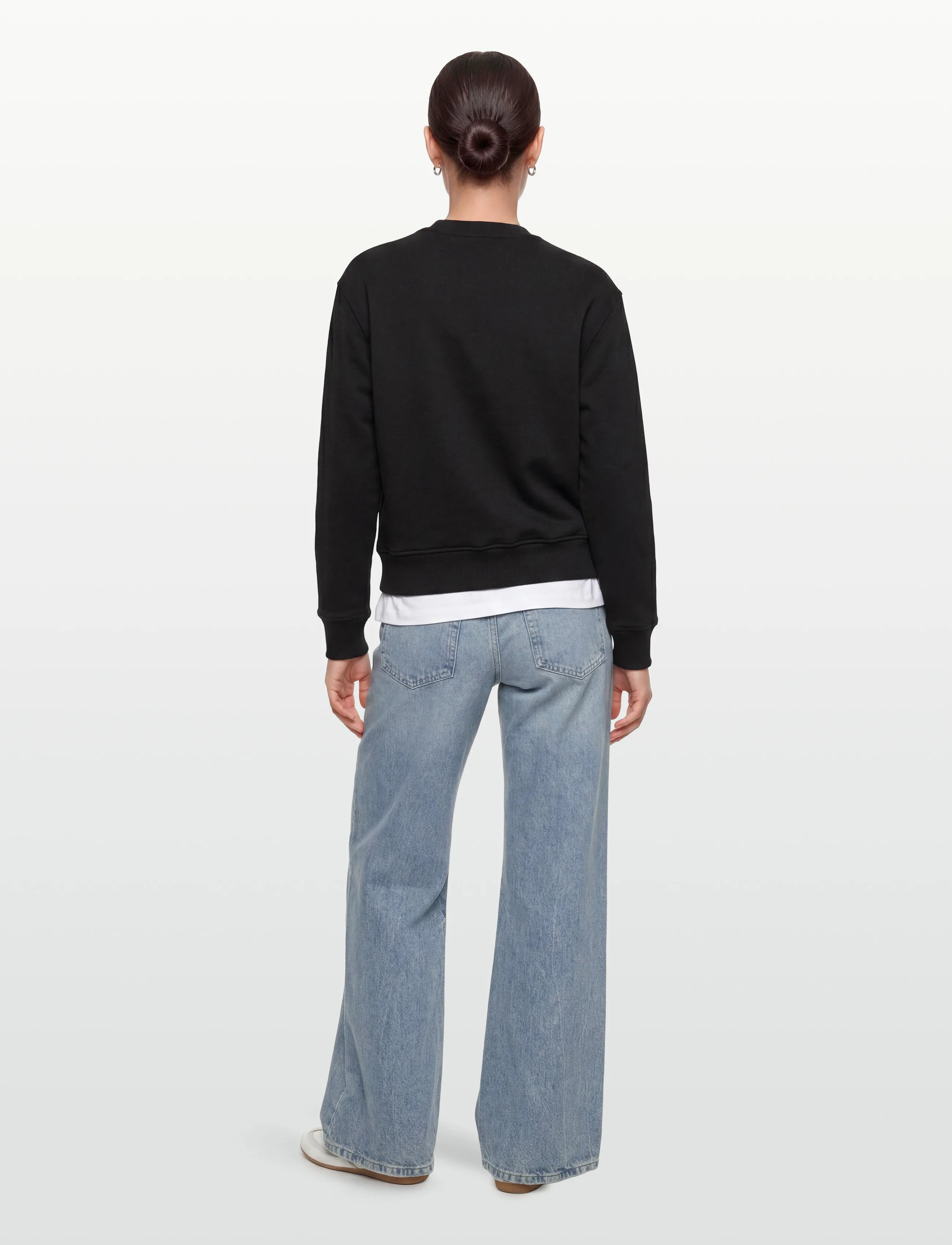 AMI - Ami De Coeur Sweatshirt - hverdags stil - black - 4