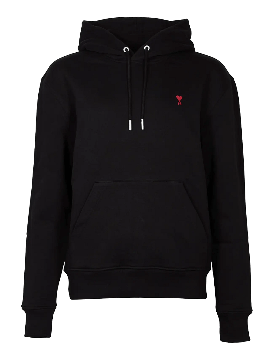 AMI - Ami De Coeur Hoodie - hoodies - black - 1