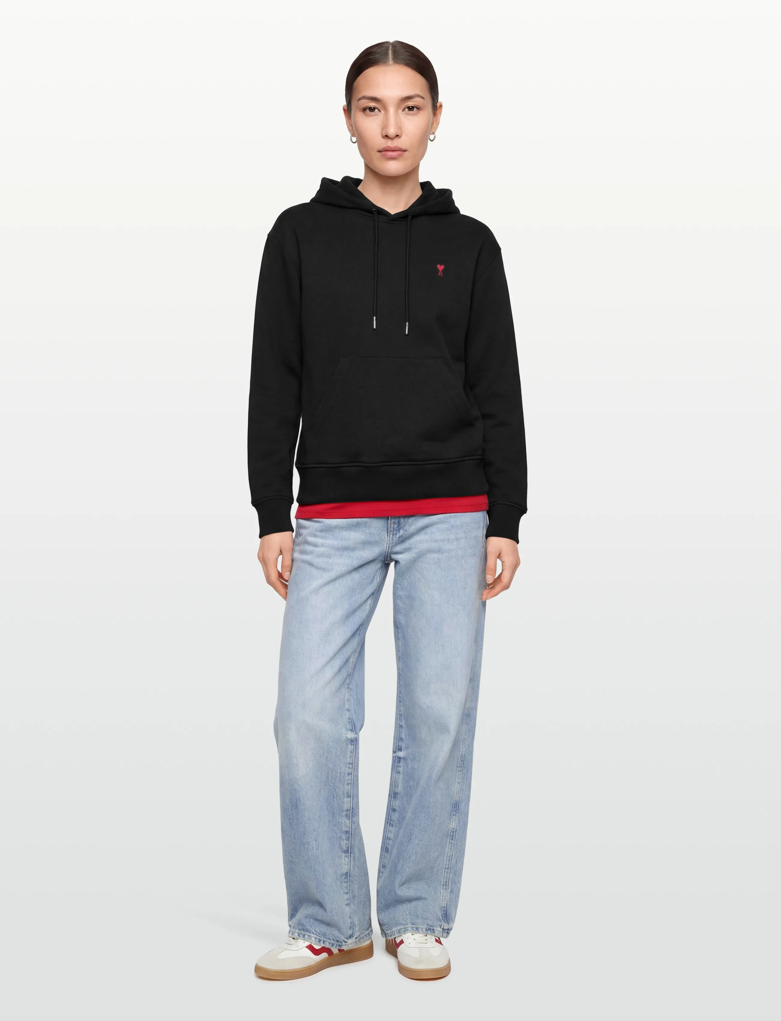 AMI De Coeur Hoodie, Hættetrøje, Sort, Str: XXL