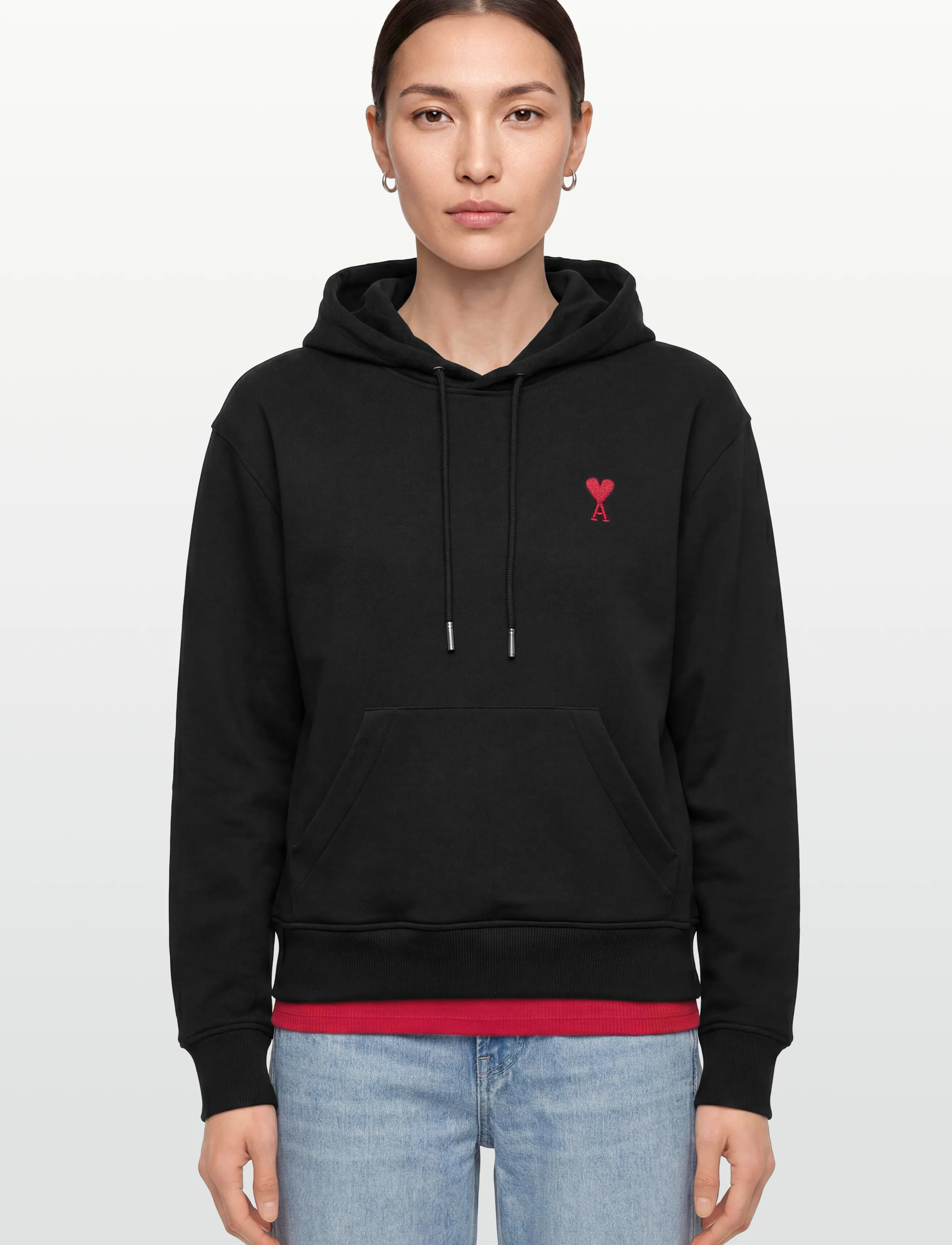 AMI - Ami De Coeur Hoodie - hættetrøjer - black - 3