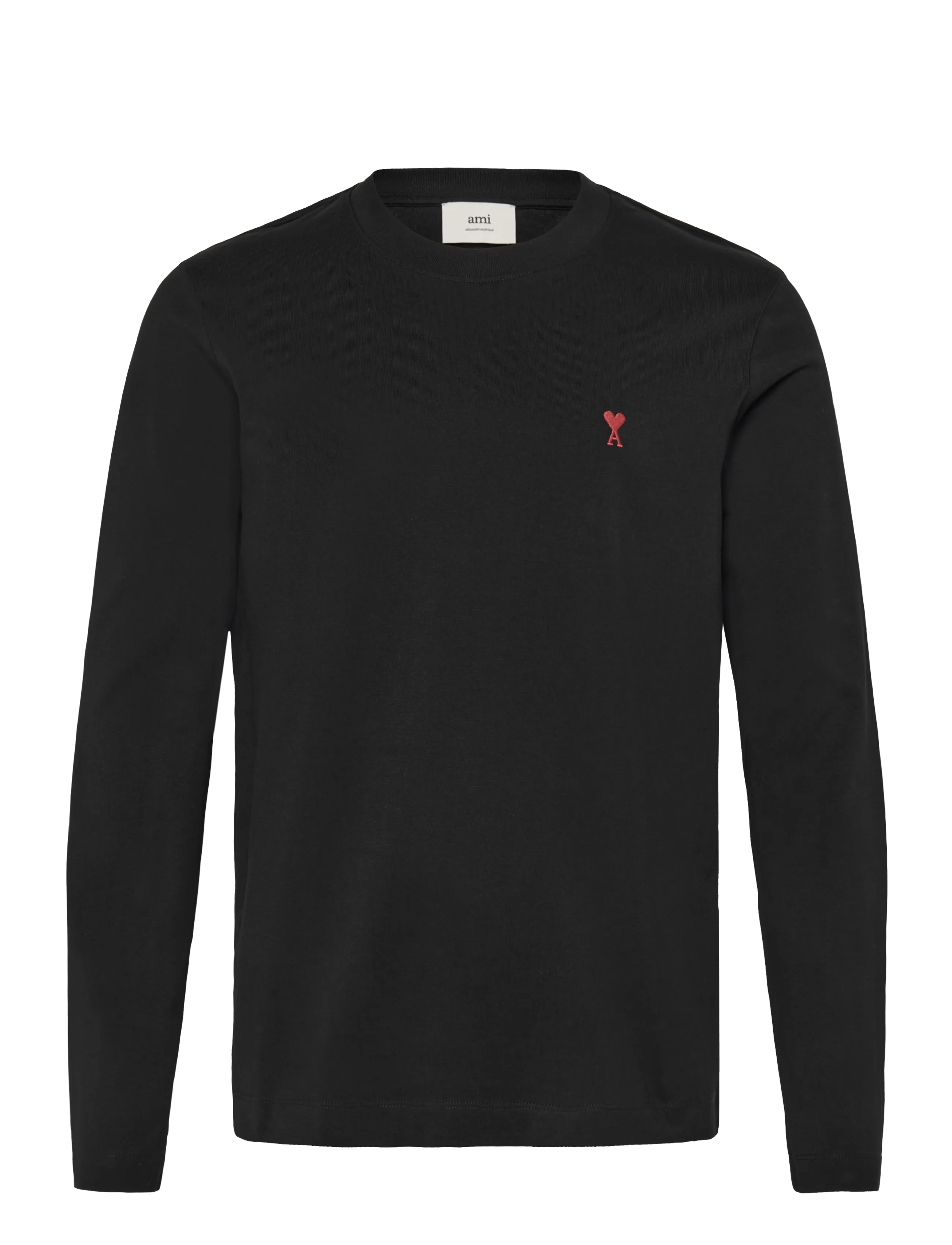 AMI - Longsleeves Ami De Coeur T Shirt - langærmede t-shirts - black - 1