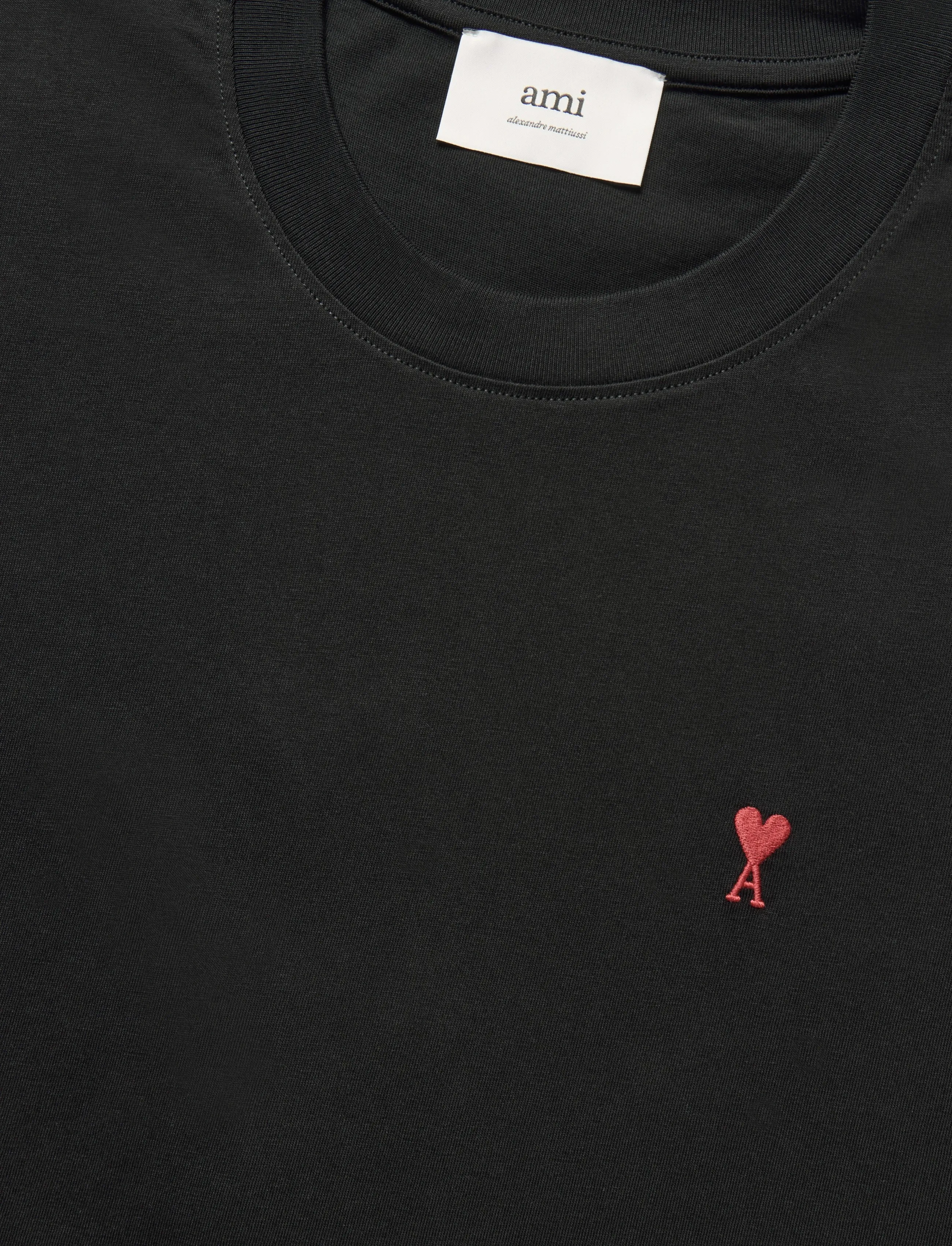 AMI - Longsleeves Ami De Coeur T Shirt - langærmede t-shirts - black - 5