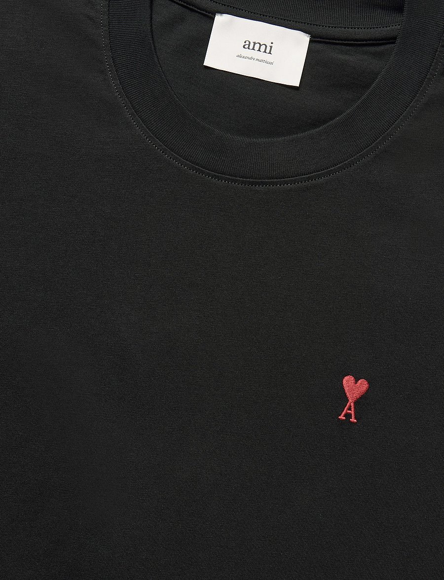 AMI - Longsleeves Ami De Coeur T Shirt - langærmede t-shirts - black - 5