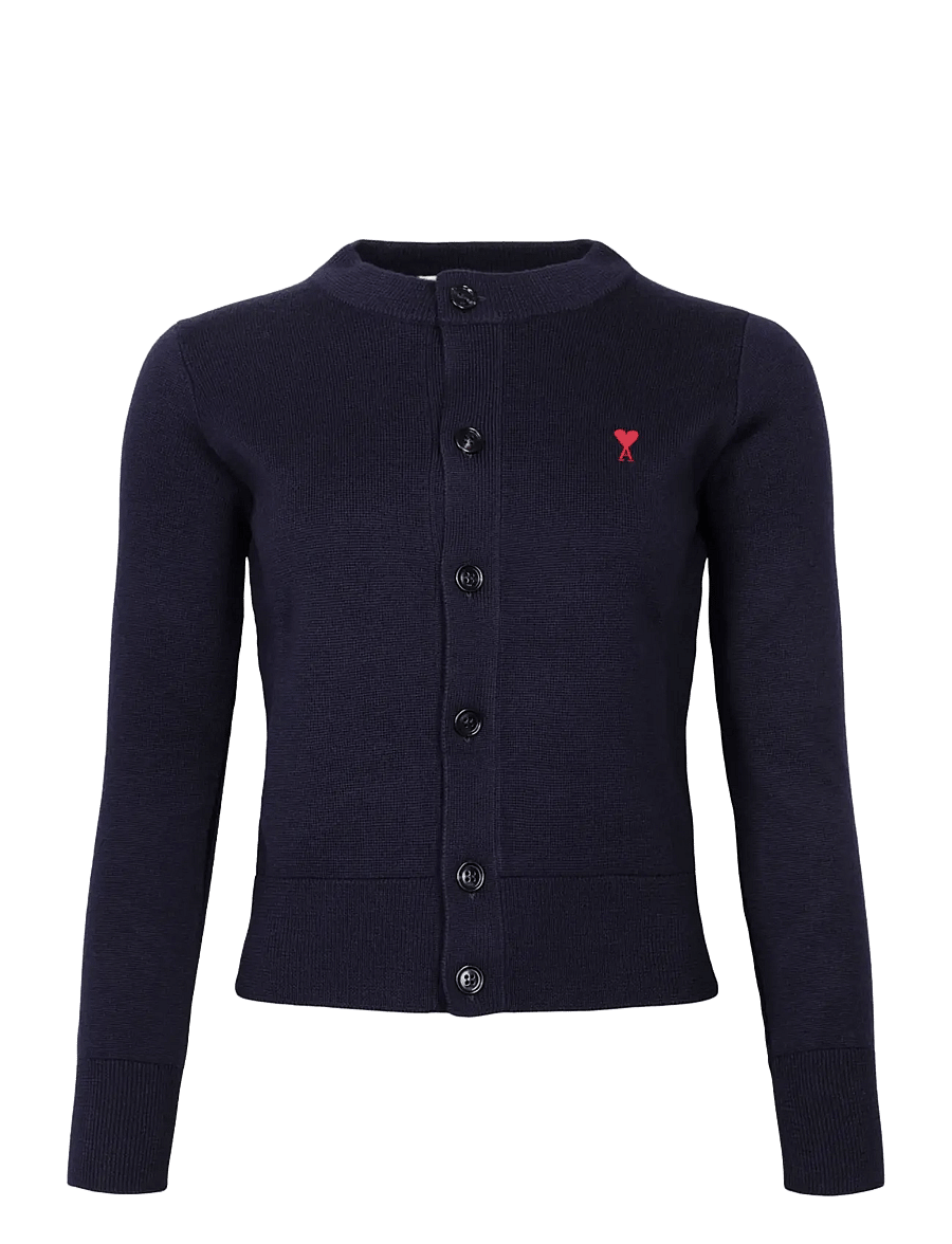AMI - Ami De Coeur Cardigan - strickjacken - black - 0