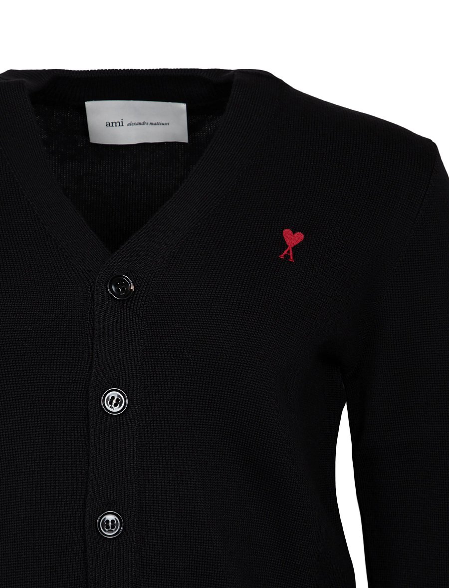 AMI - Ami De Coeur Cardigan - strickjacken - black - 2
