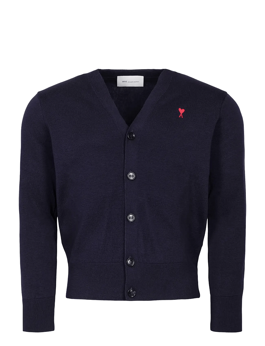 AMI - Ami De Coeur Cardigan - strickjacken - blue - 0