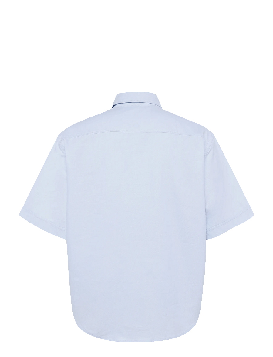 AMI - Button Down Short Sleeve Shirt Ami De Coeur In Cotton Oxford - oxford-hemden - blue - 2