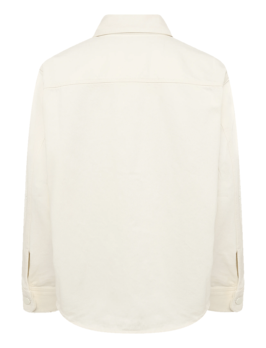 AMI - Ami De Coeur Crochet Patch Overshirt - casual skjorter - white - 1