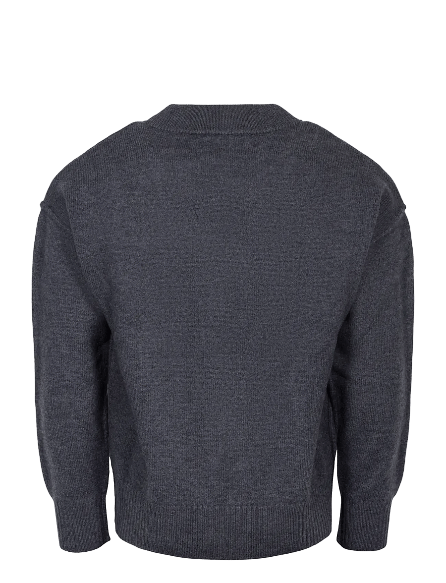 AMI - Ami De Coeur Cardigan - cardigans - grey - 1