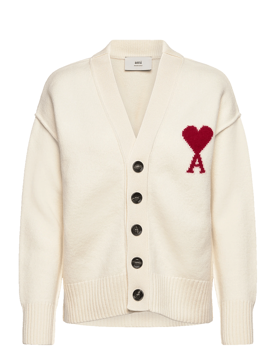 AMI - Ami De Coeur Cardigan - cardigans - white - 1