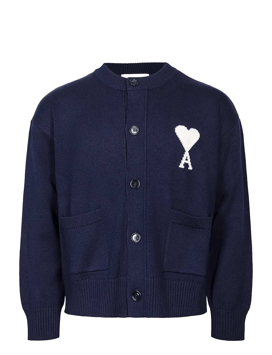 AMI - Ami De Coeur Cardigan - strickjacken - blue - 0