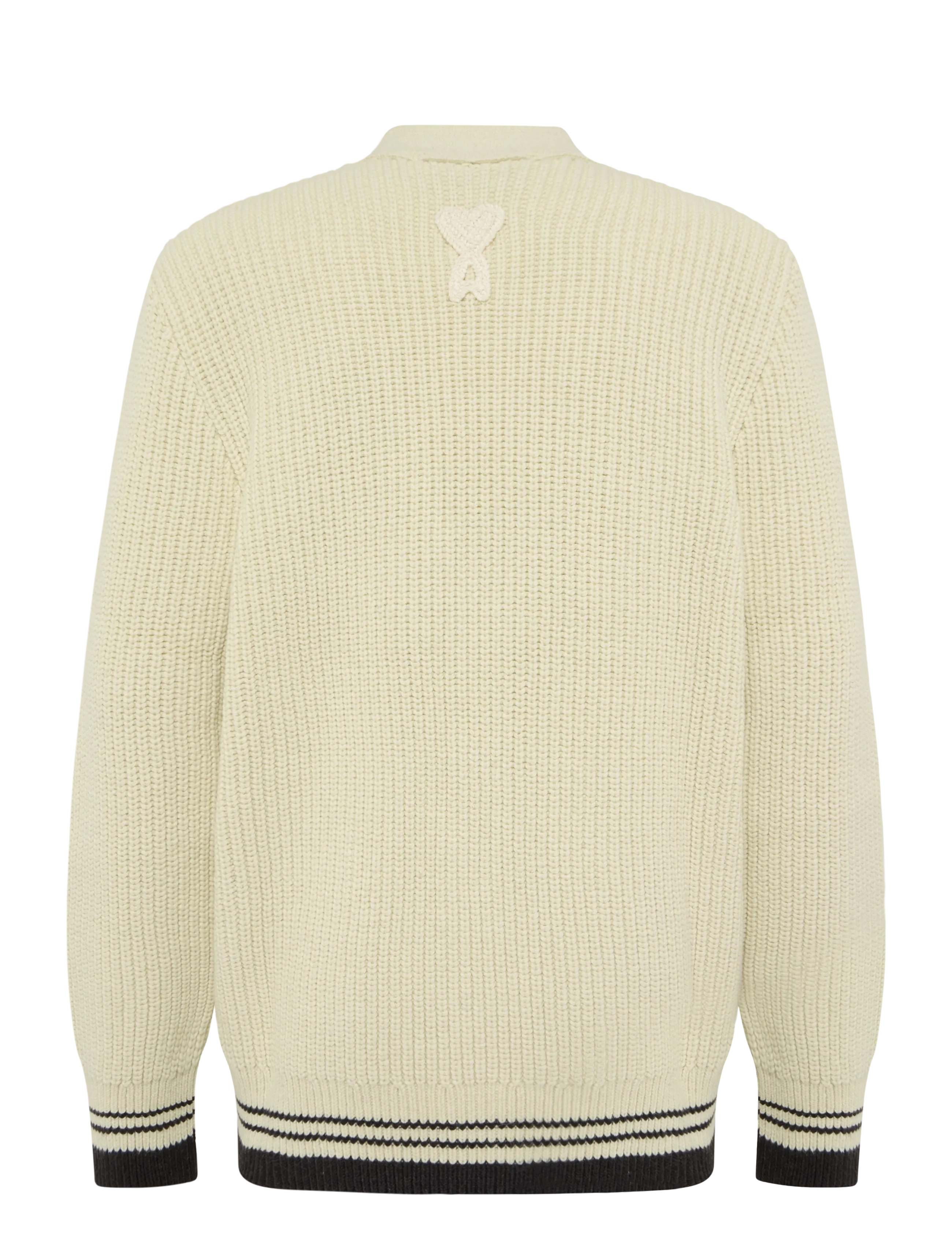 AMI - Mens Knitted Cardigan - beige - 1