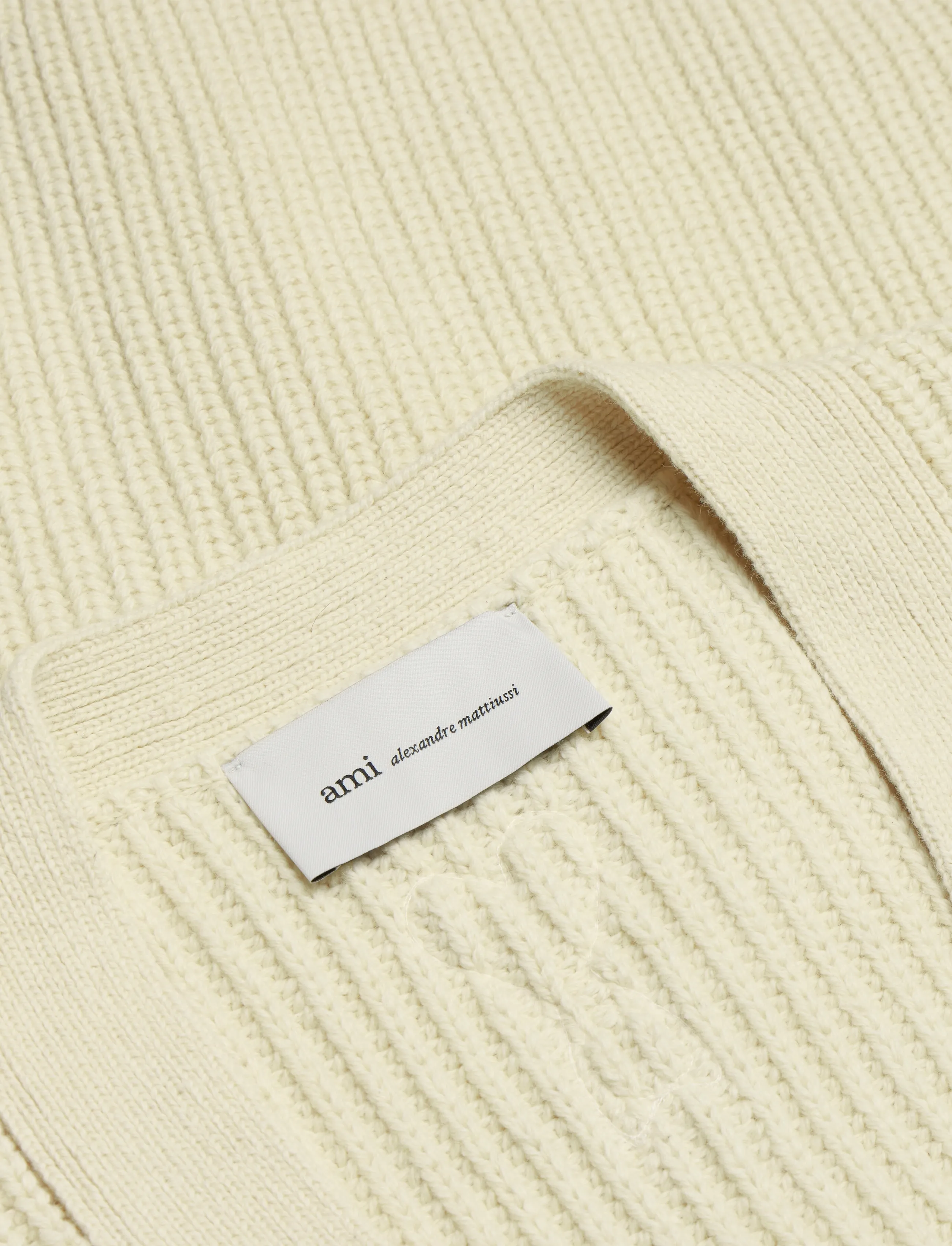 AMI - Mens Knitted Cardigan - beige - 2
