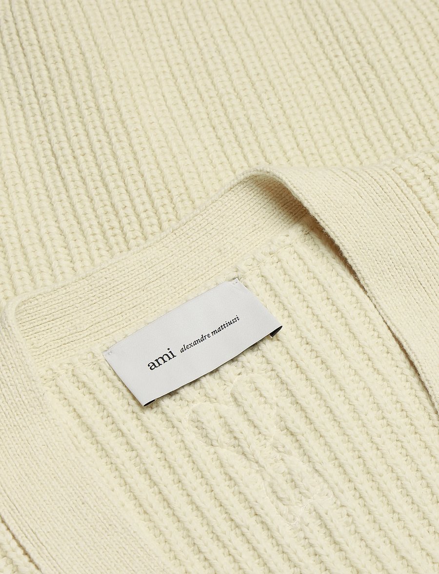 AMI - Mens Knitted Cardigan - beige - 2