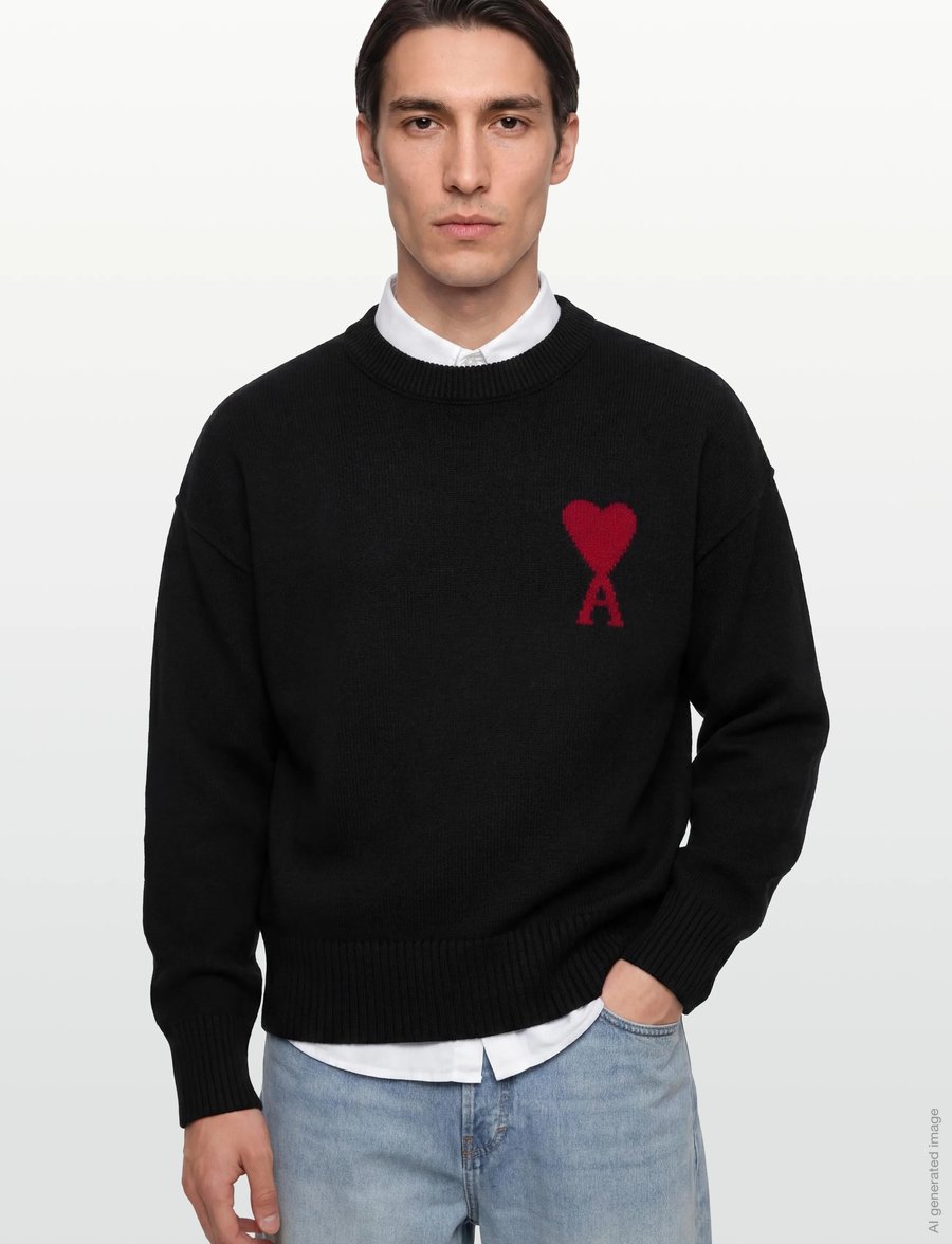 AMI - Ami De Coeur Sweatshirt - rundhals - black - 3