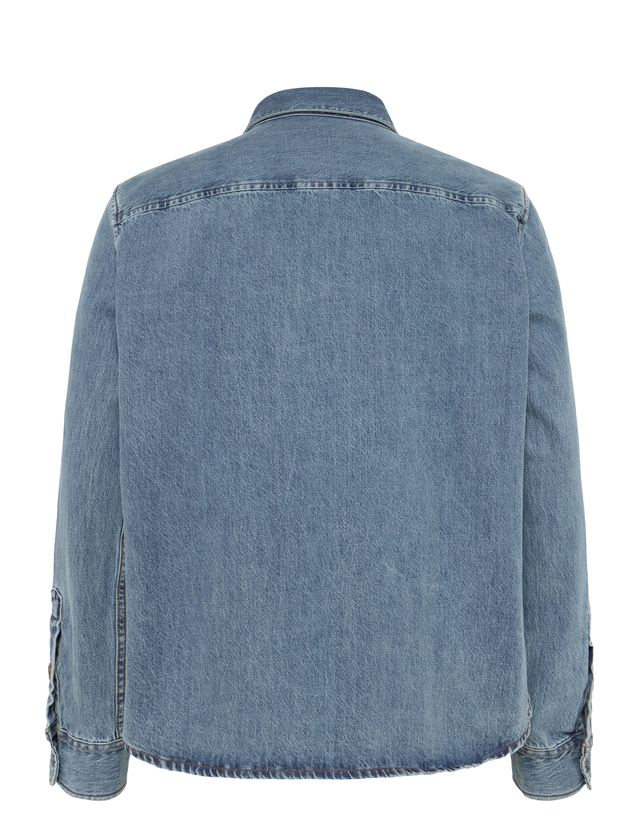 AMI - Ami De Coeur Denim Shirt - jeansskjortor - blue - 1
