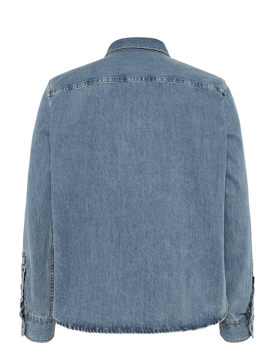 AMI - Ami De Coeur Denim Shirt - jeansskjortor - blue - 1
