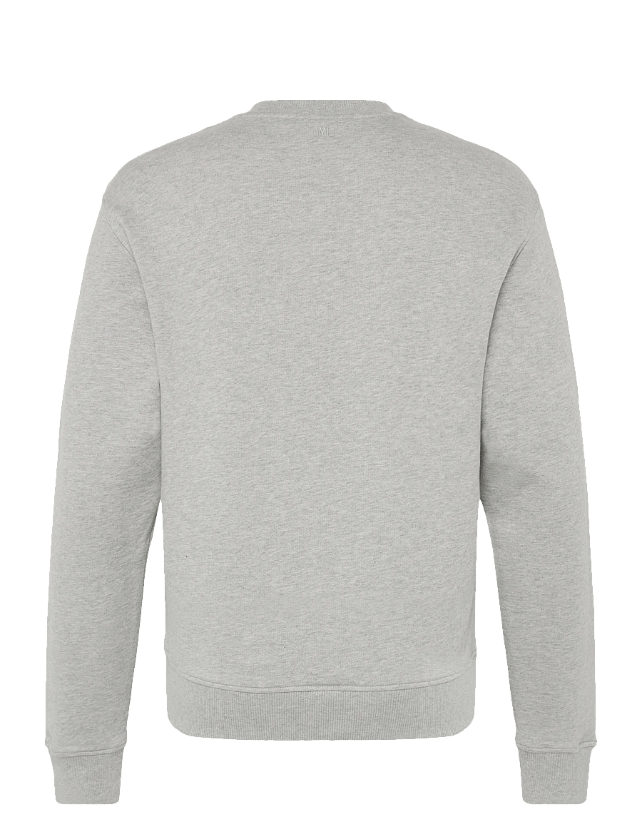 AMI - Ami De Coeur Crochet Patch Sweatshirt - sweatshirts - grey - 2