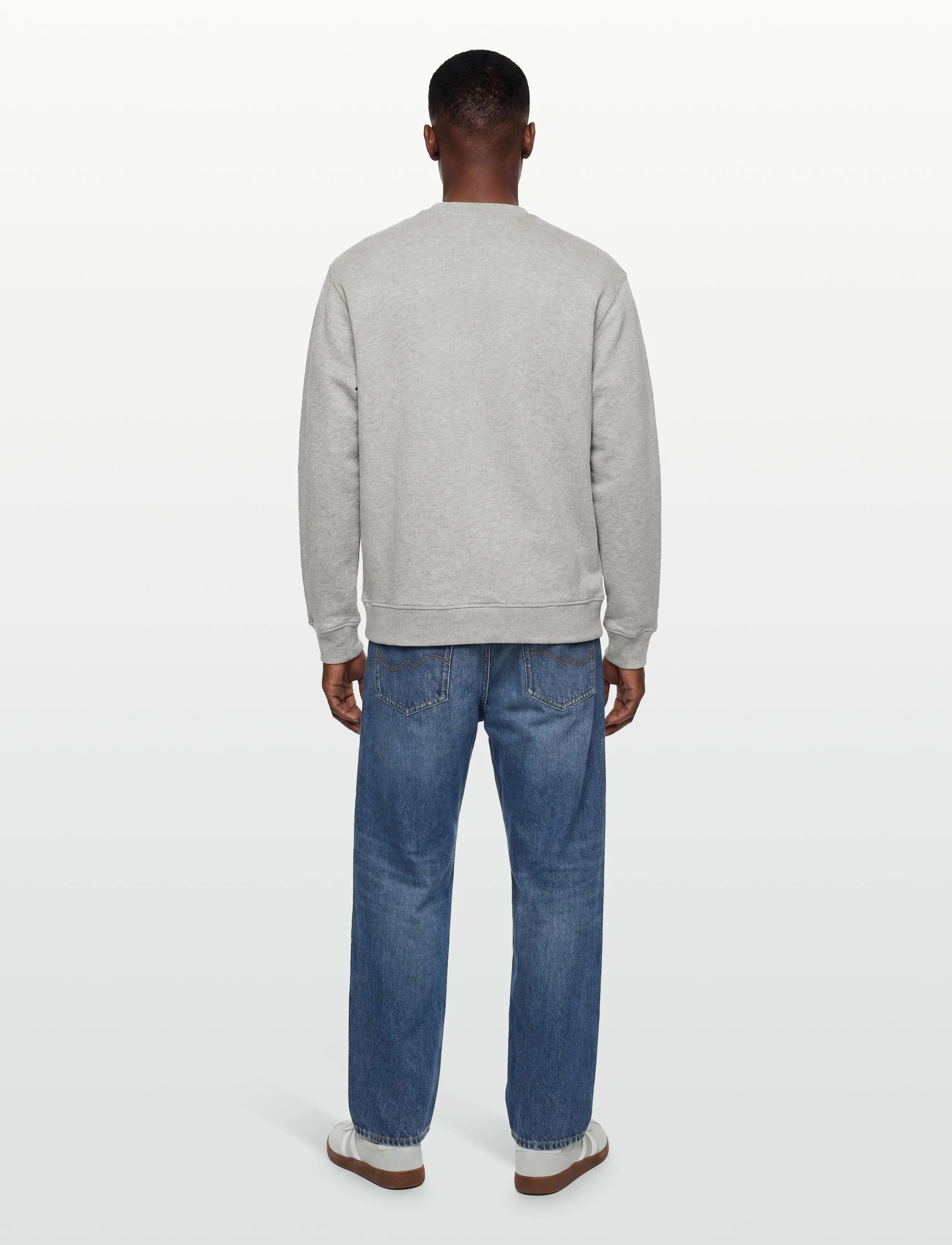 AMI - Ami De Coeur Crochet Patch Sweatshirt - grey - 4