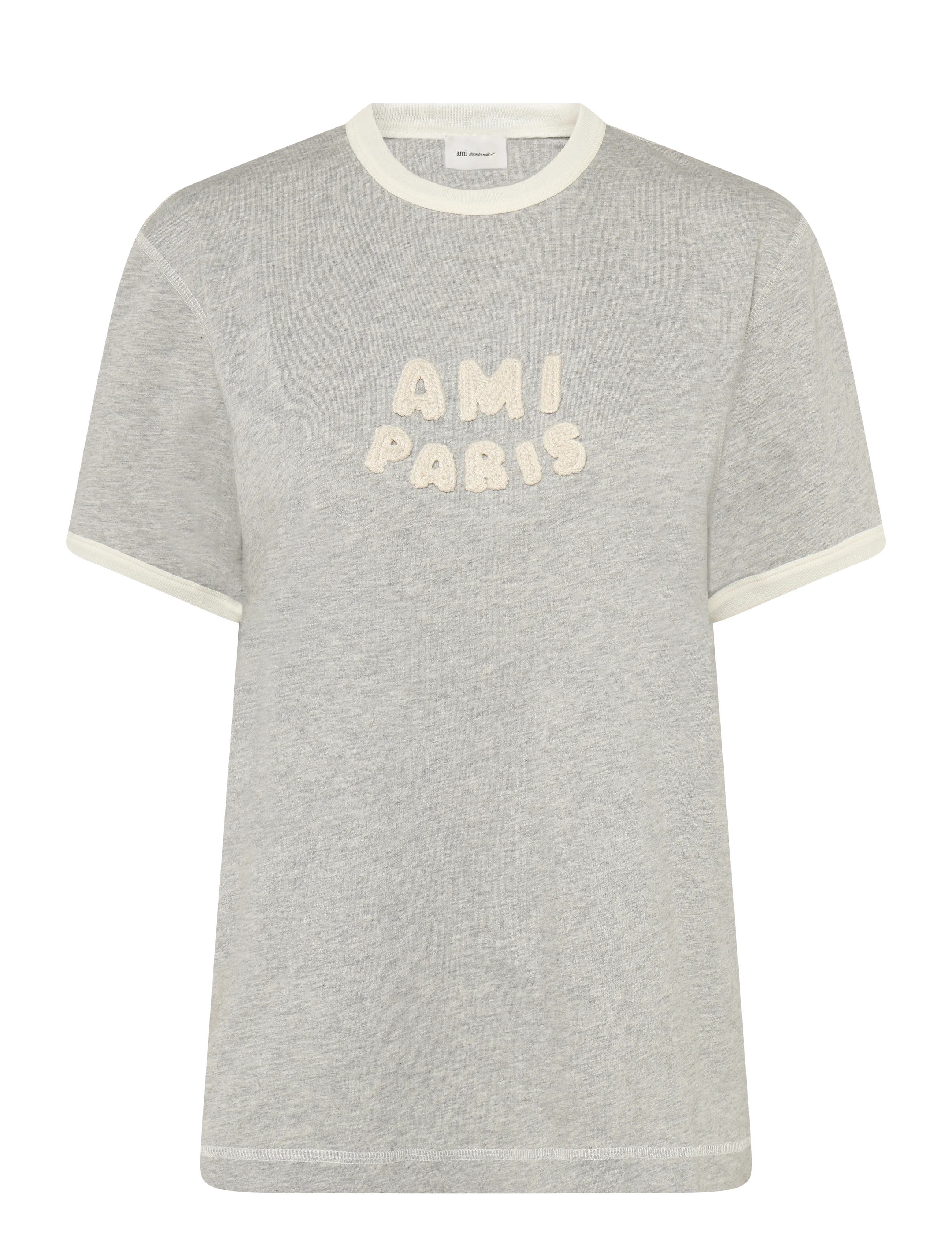 AMI Short Sleeves T Shirt, L, T-shirts, Grau - Short-sleeved, Männerswear