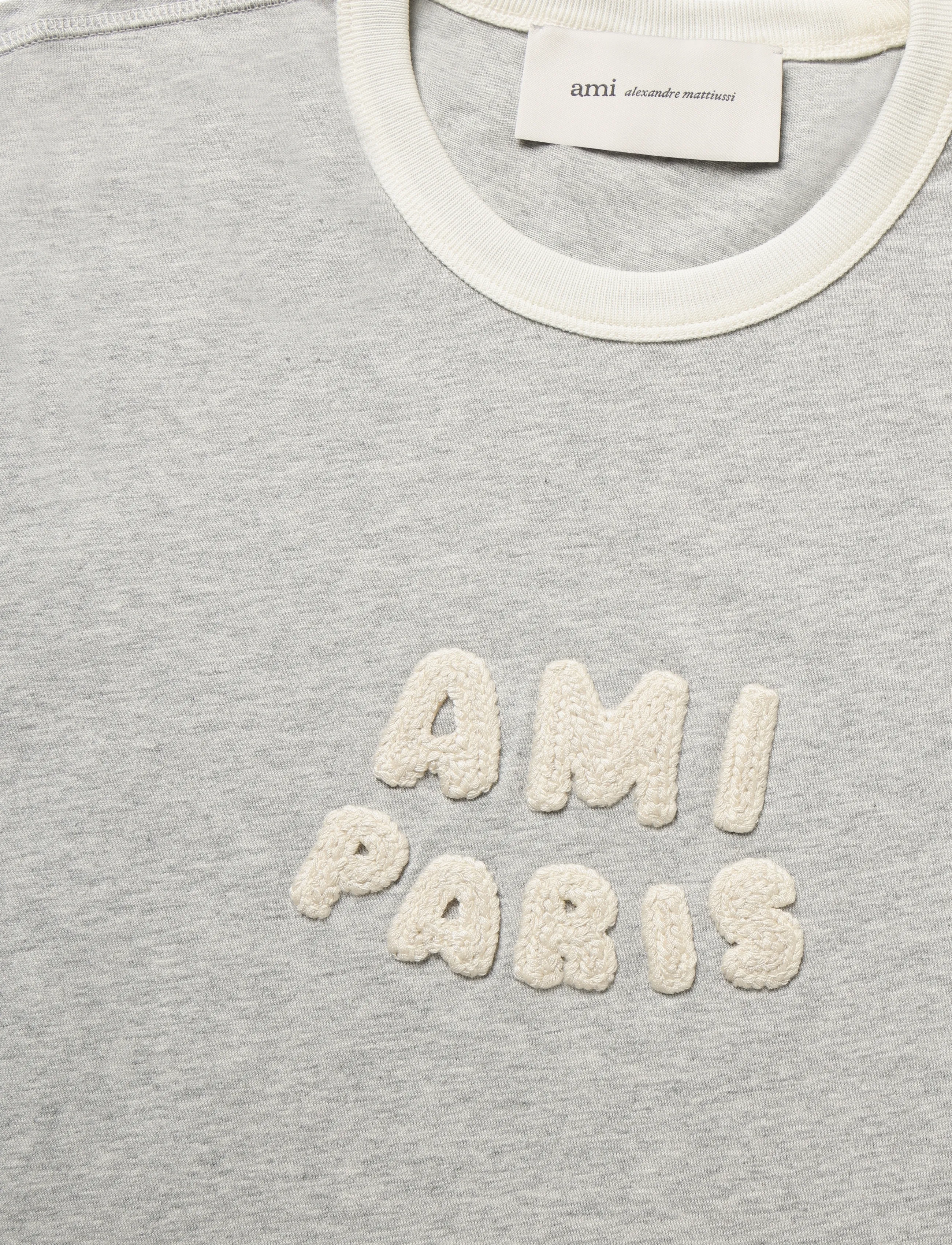 AMI - Short Sleeves T Shirt - grey - 2