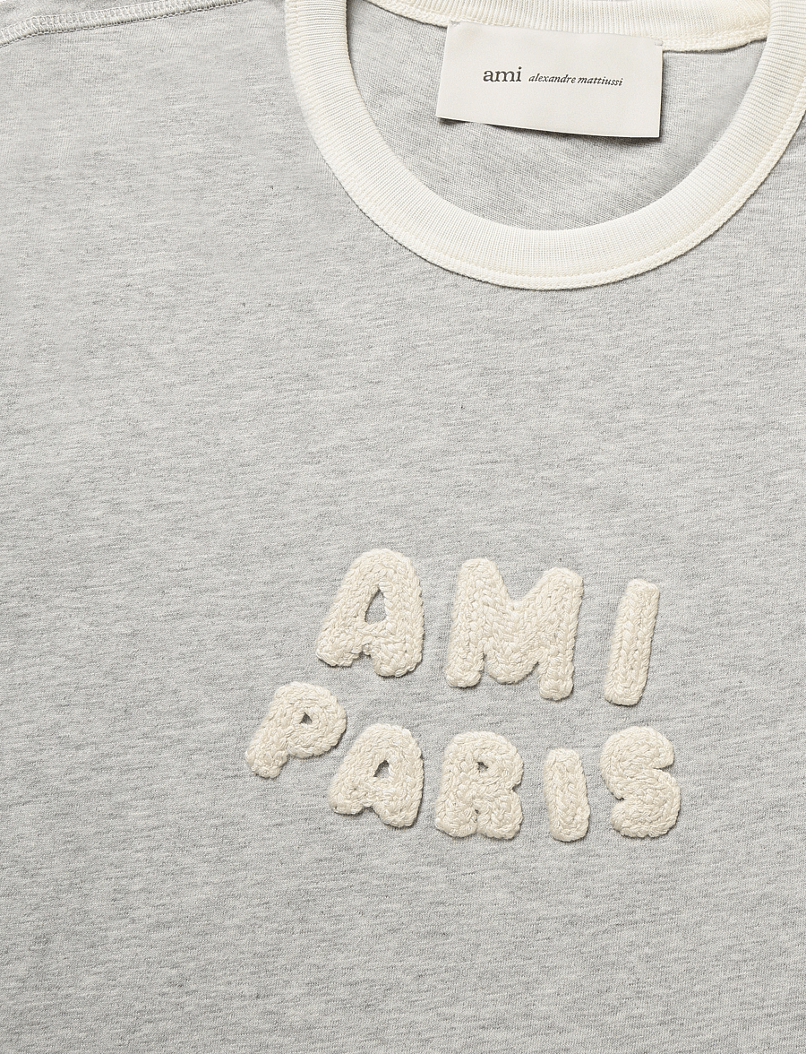 AMI - Short Sleeves T Shirt - kurzärmelige t-shirts - grey - 2