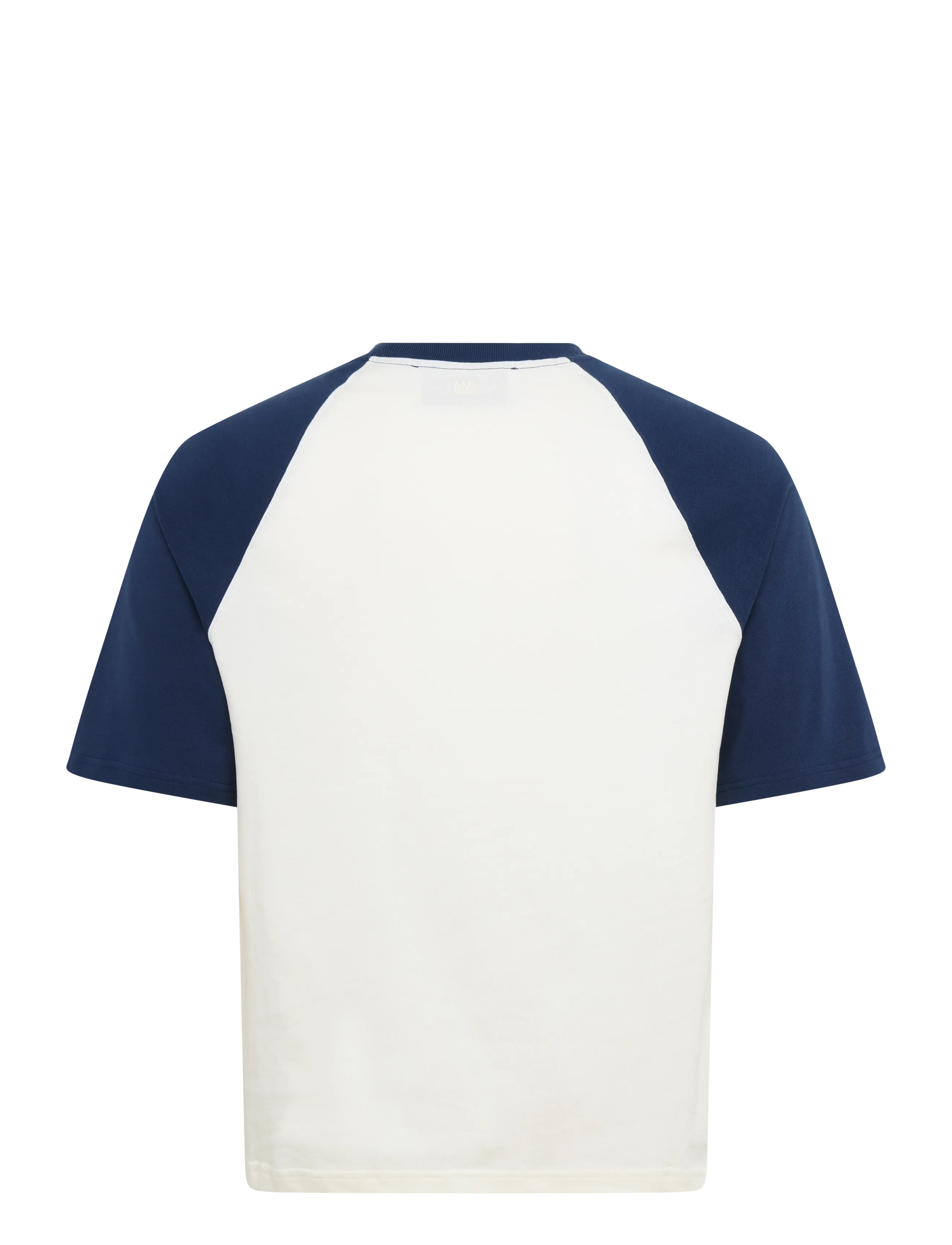AMI - Ami De Coeur Knitted Patch T Shirt - kortärmade t-shirts - white - 2