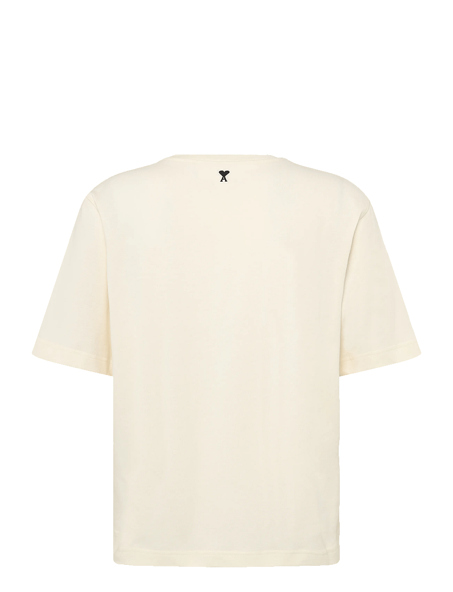 AMI - Short Sleeves T Shirt - kurzärmelige t-shirts - beige - 1