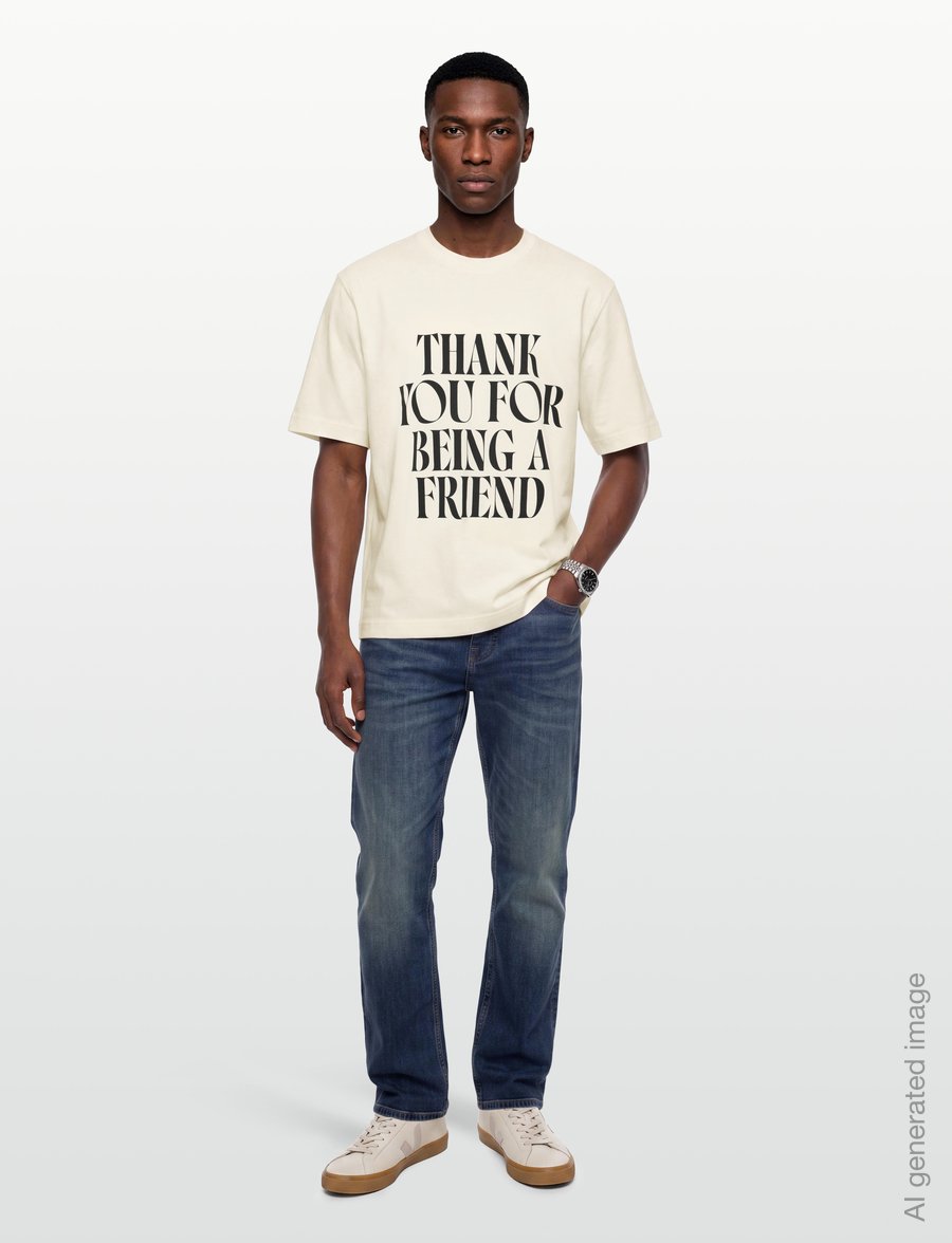 AMI - Short Sleeves T Shirt - kurzärmelige t-shirts - beige - 0