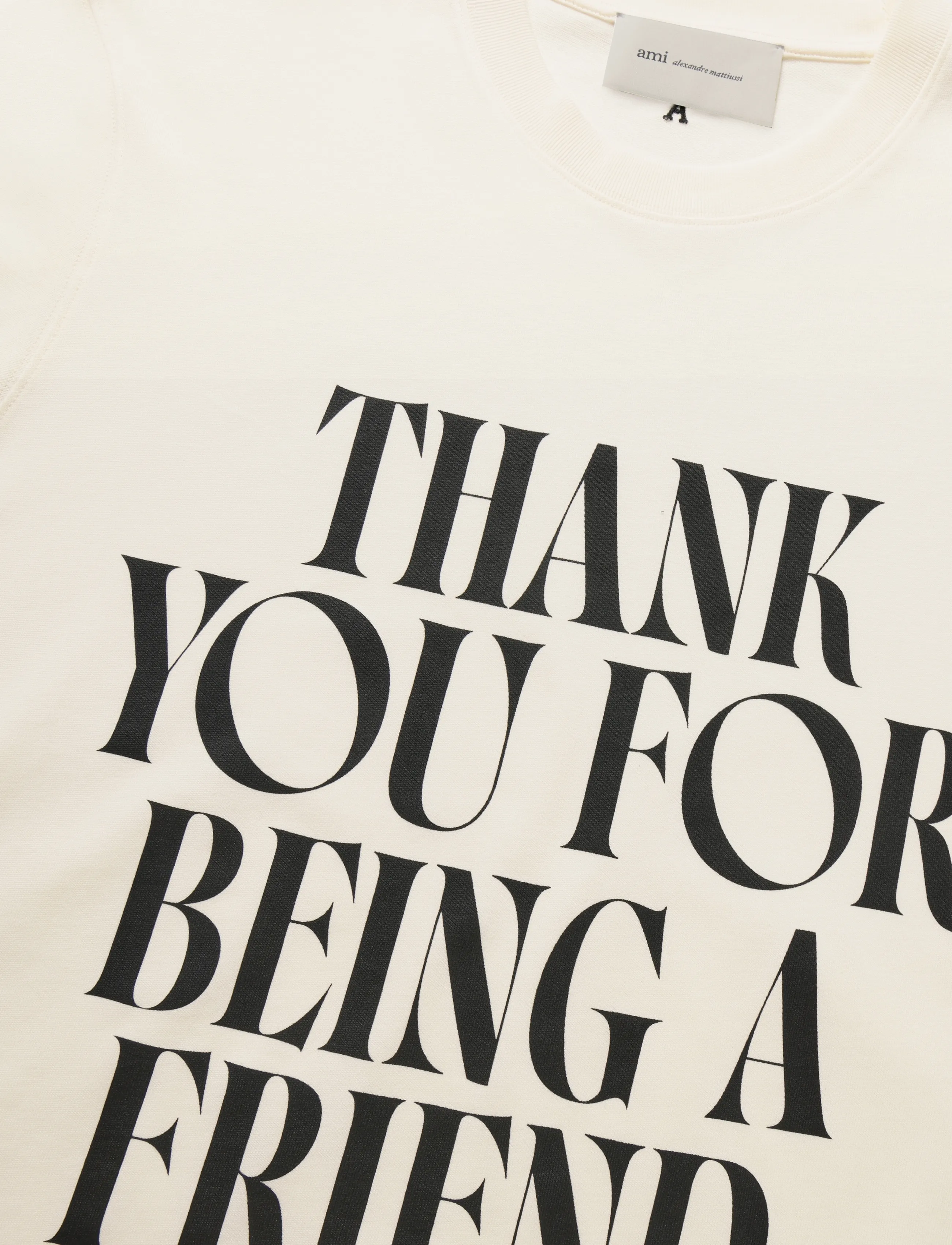 AMI - Short Sleeves T Shirt - beige - 2