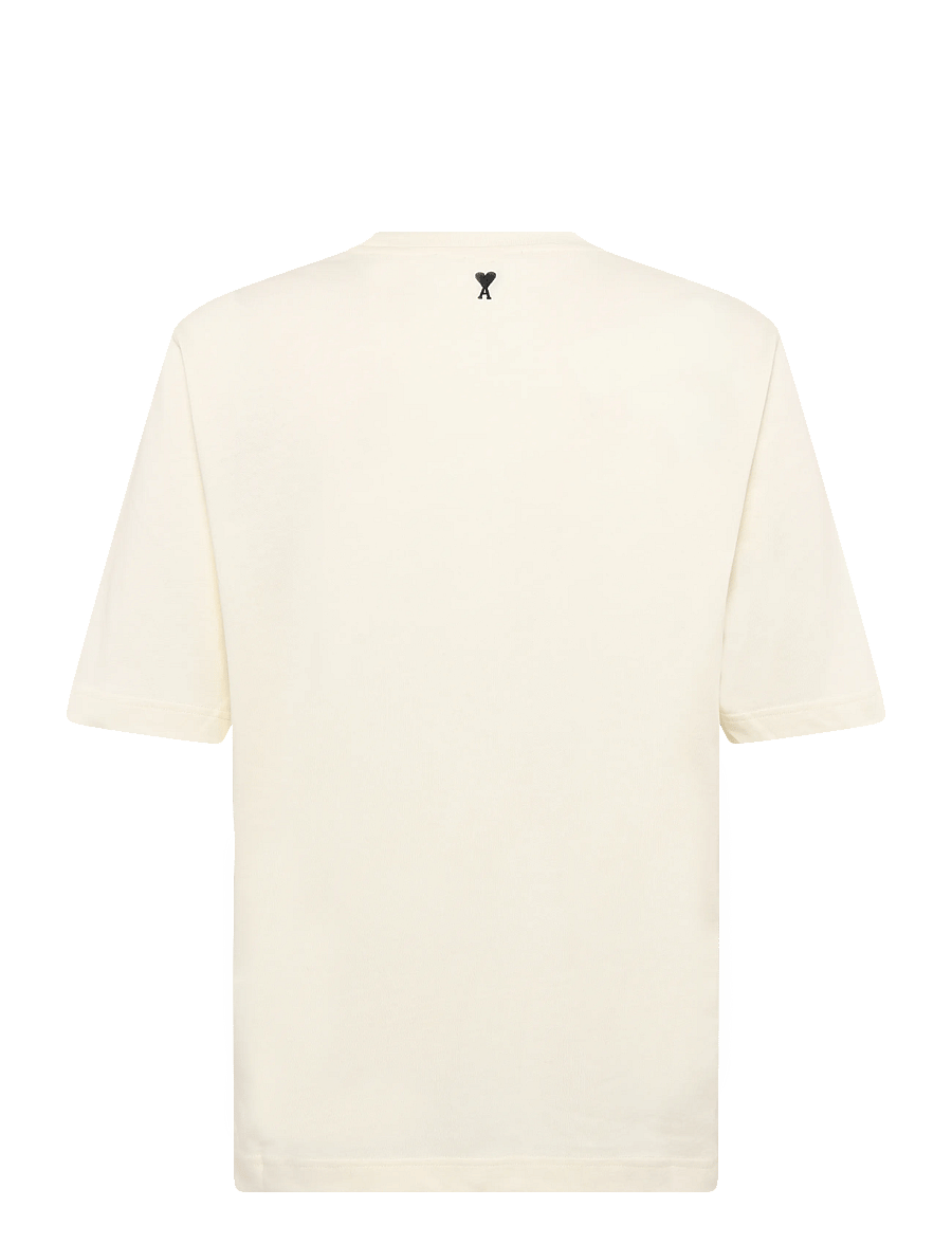 AMI - Heritage Print T Shirt - kurzärmelige t-shirts - beige - 1