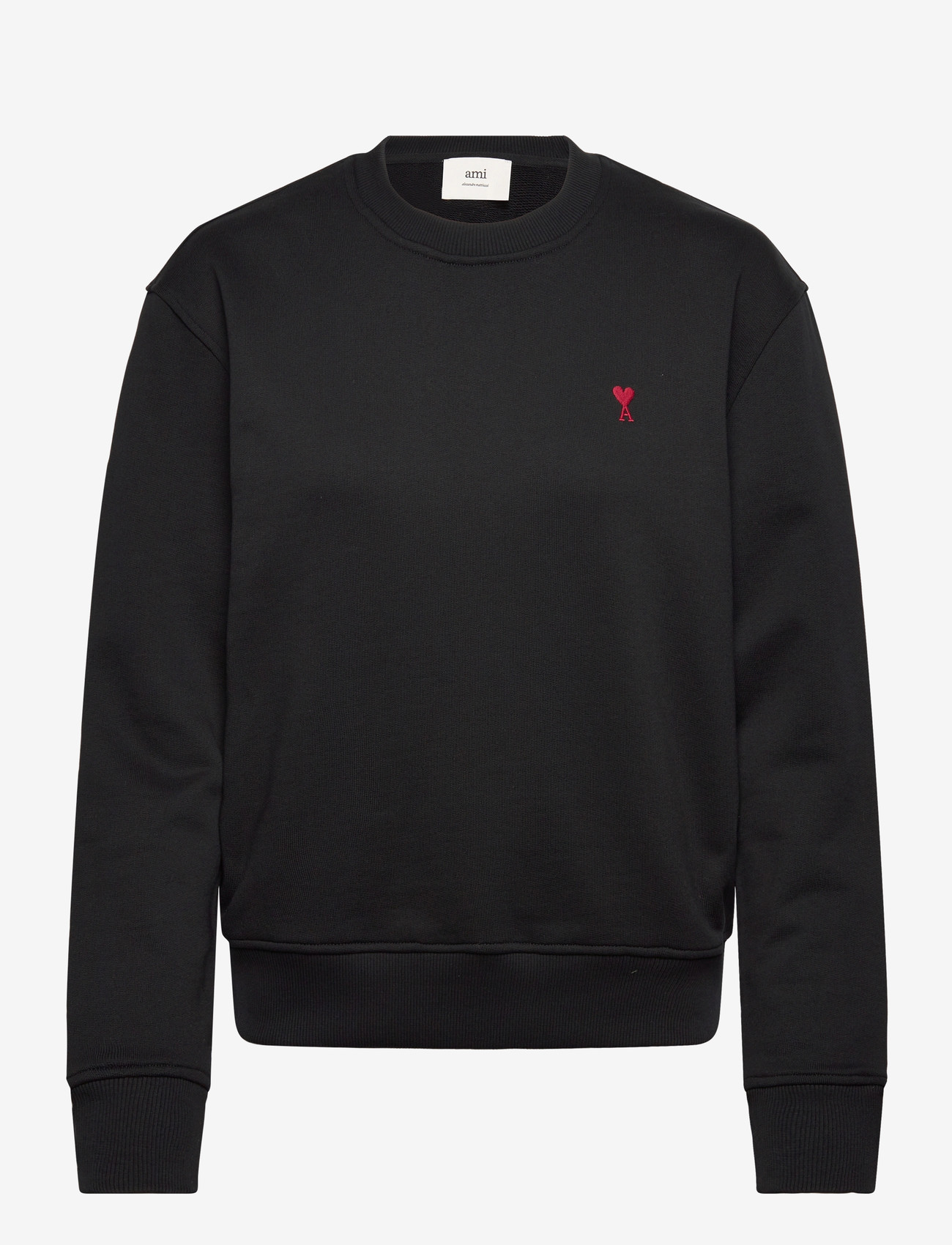 AMI - RED AMI DE COEUR SWEATSHIRT - dressipluusid ja kapuutsiga dressipluusid - 001 : noir - 0