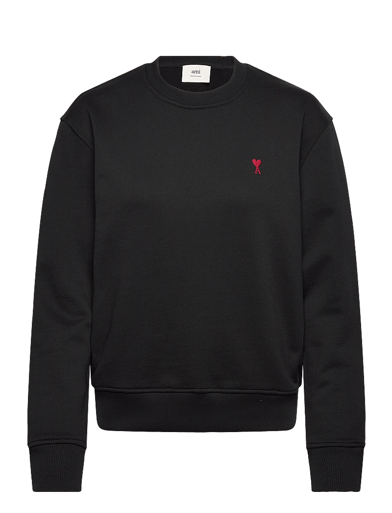 AMI - RED AMI DE COEUR SWEATSHIRT - dressipluusid ja kapuutsiga dressipluusid - 001 : noir - 0