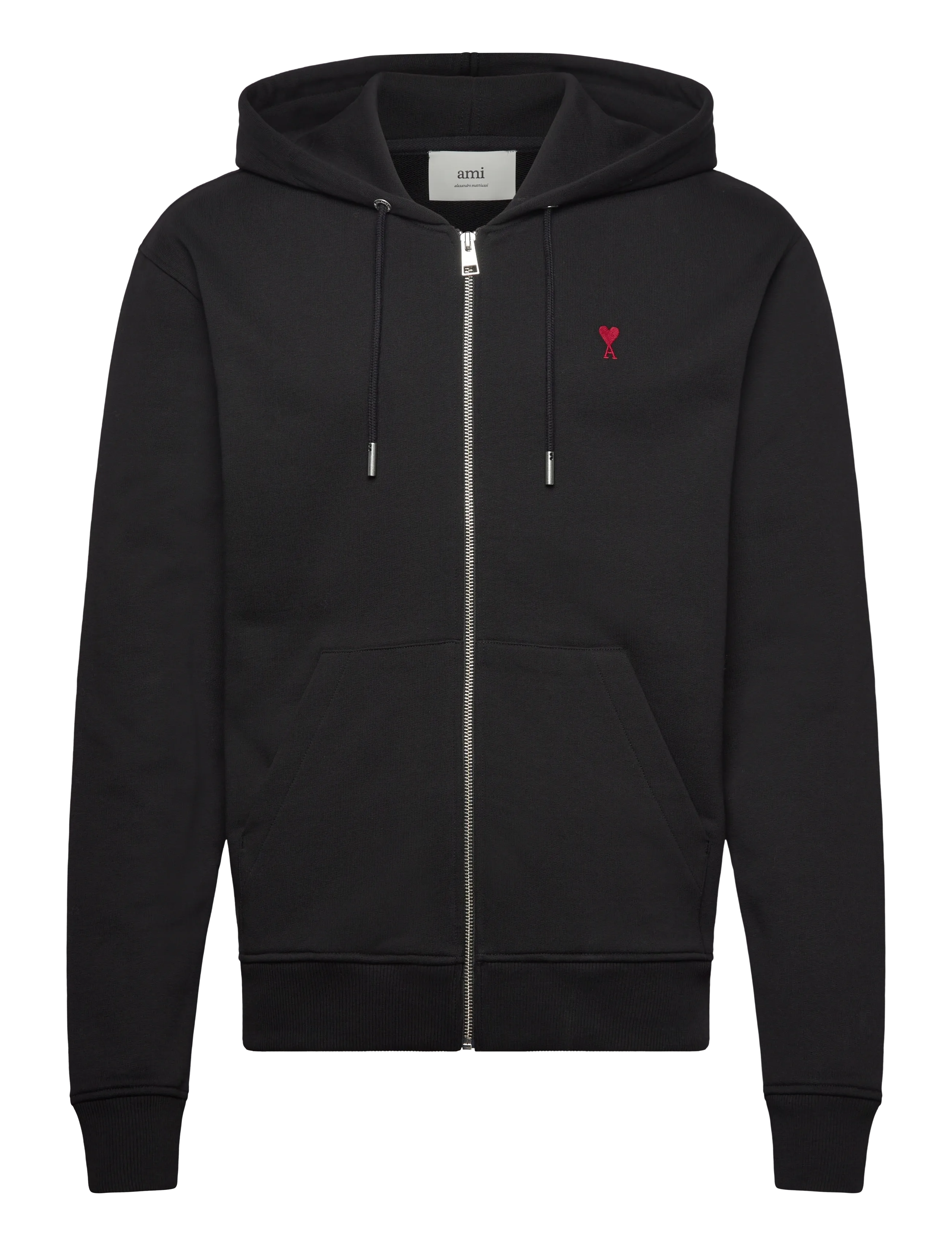 RED AMI DE COEUR ZIPPED HOODIE - 001 : NOIR