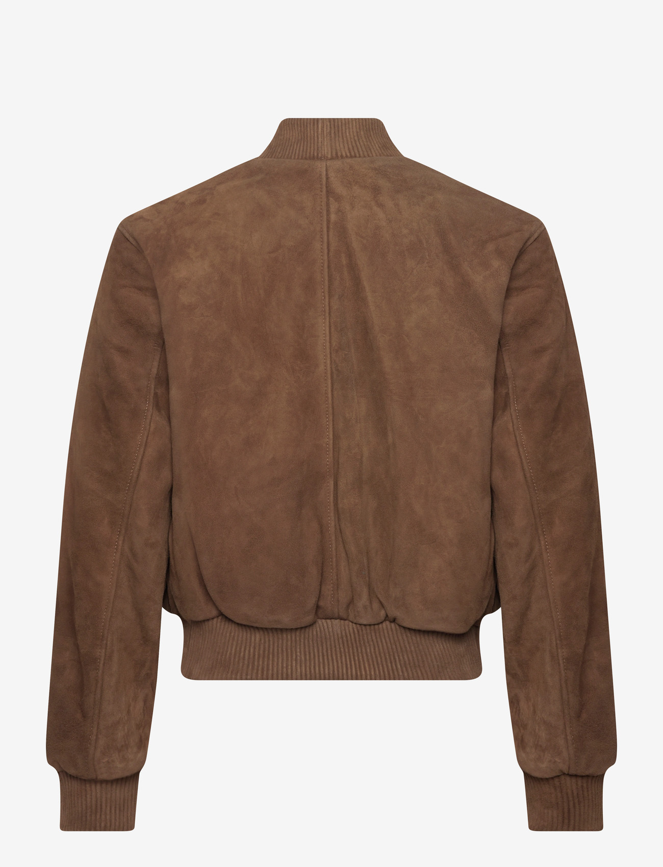 AMI - ZIPPED JACKET WITH EMBOSSED AMI DE COEUR - herbstjacken - 216 : noisette - 1