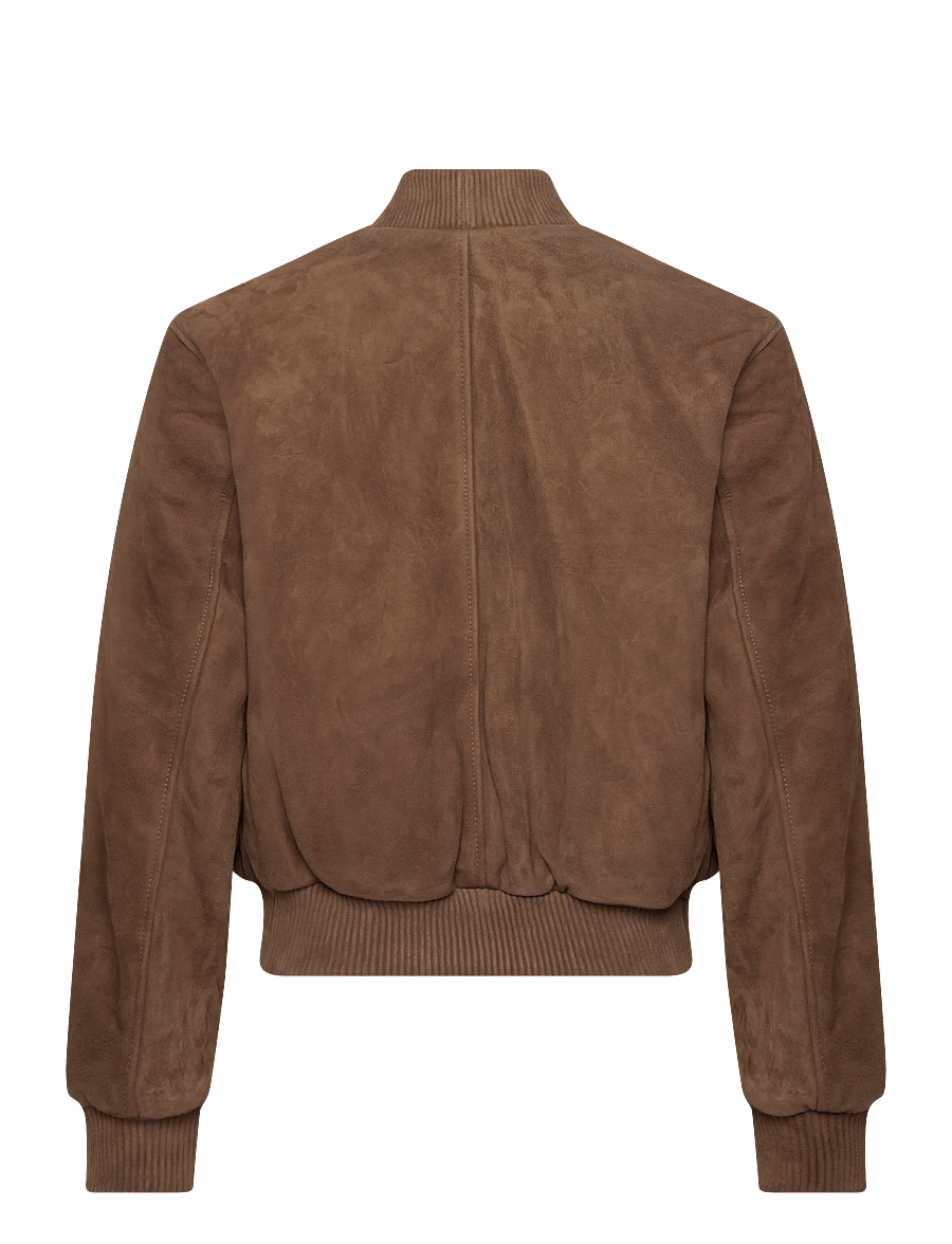 AMI - ZIPPED JACKET WITH EMBOSSED AMI DE COEUR - fall jackets - 216 : noisette - 1