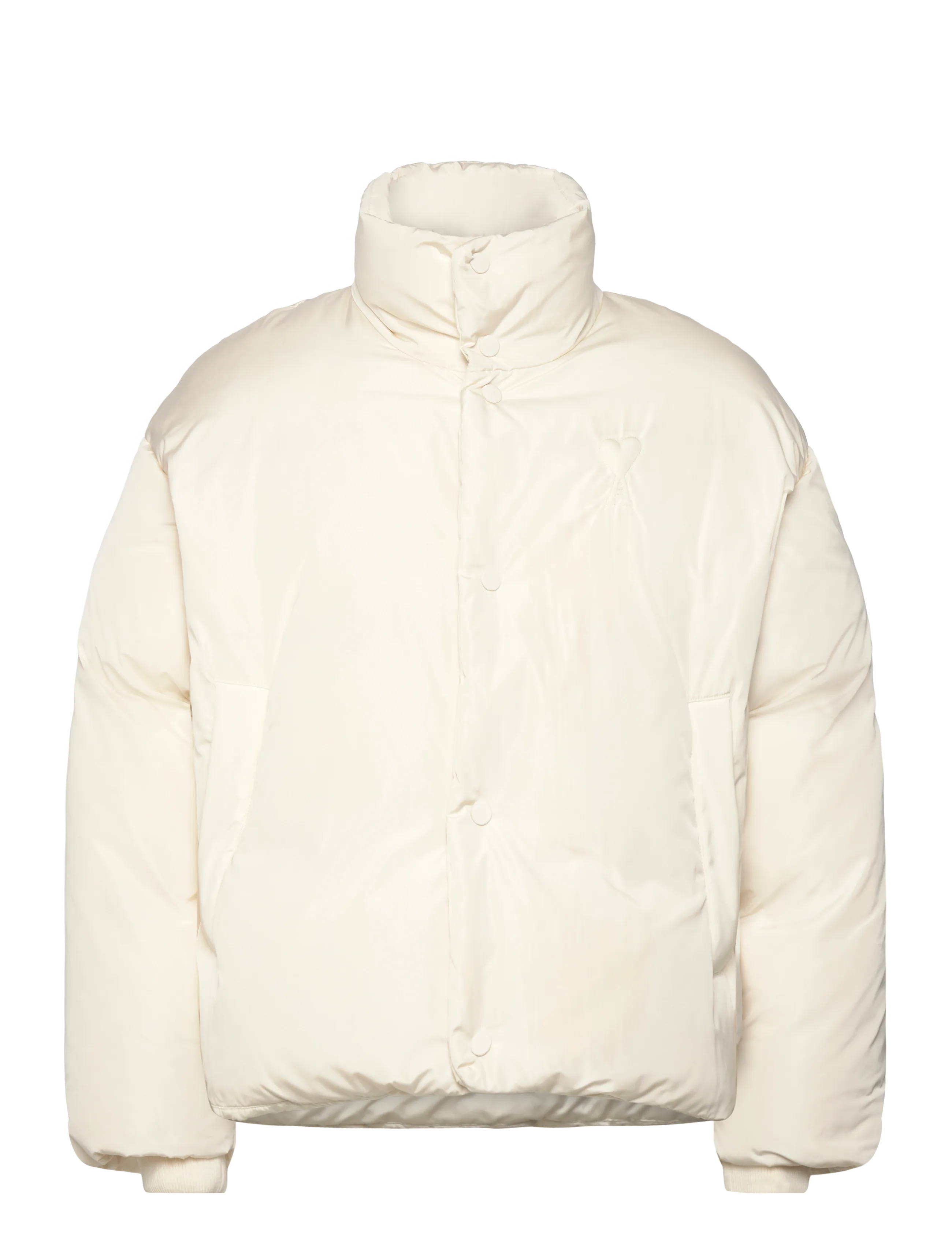 AMI De Coeur Down Jacket, Mænd, Dunjakke, Hvid, Str: S