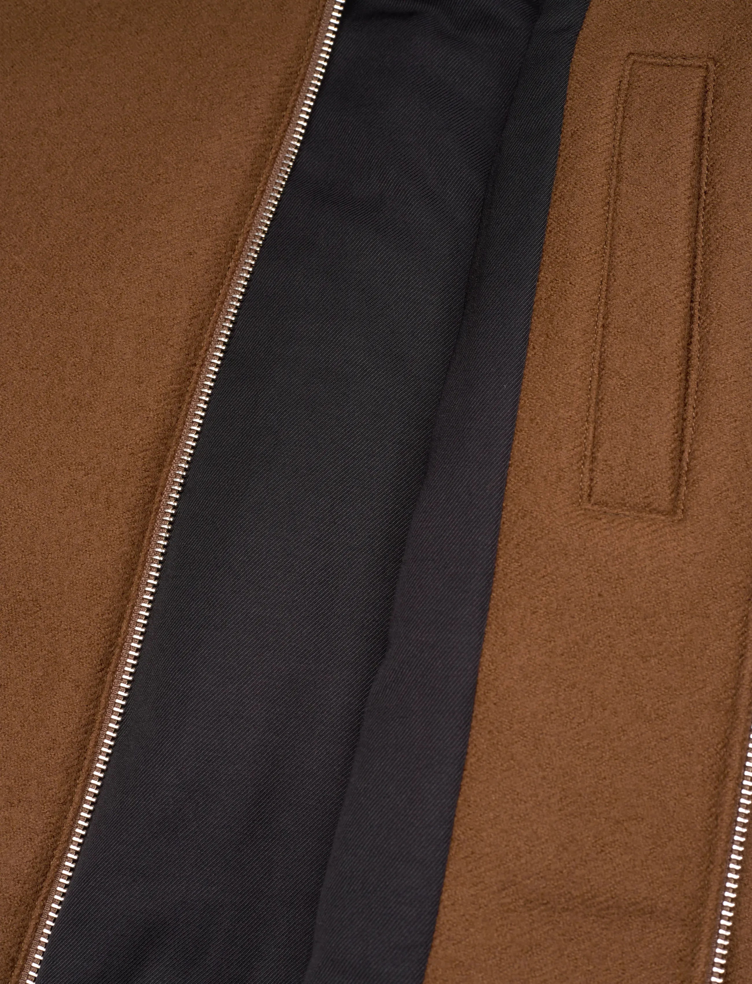 AMI - AMI DE COEUR ZIPPED JACKET - 216 : noisette - 5
