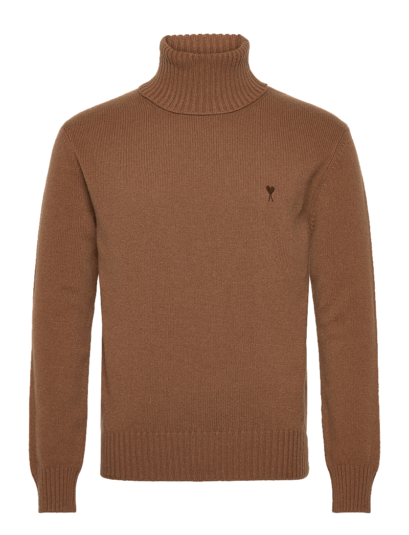AMI - AMI DE COEUR TURTLE NECK SWEATER - rollkragen - 216 : noisette - 0